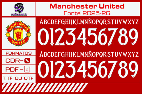 Fonte Manchester United 2025-2026