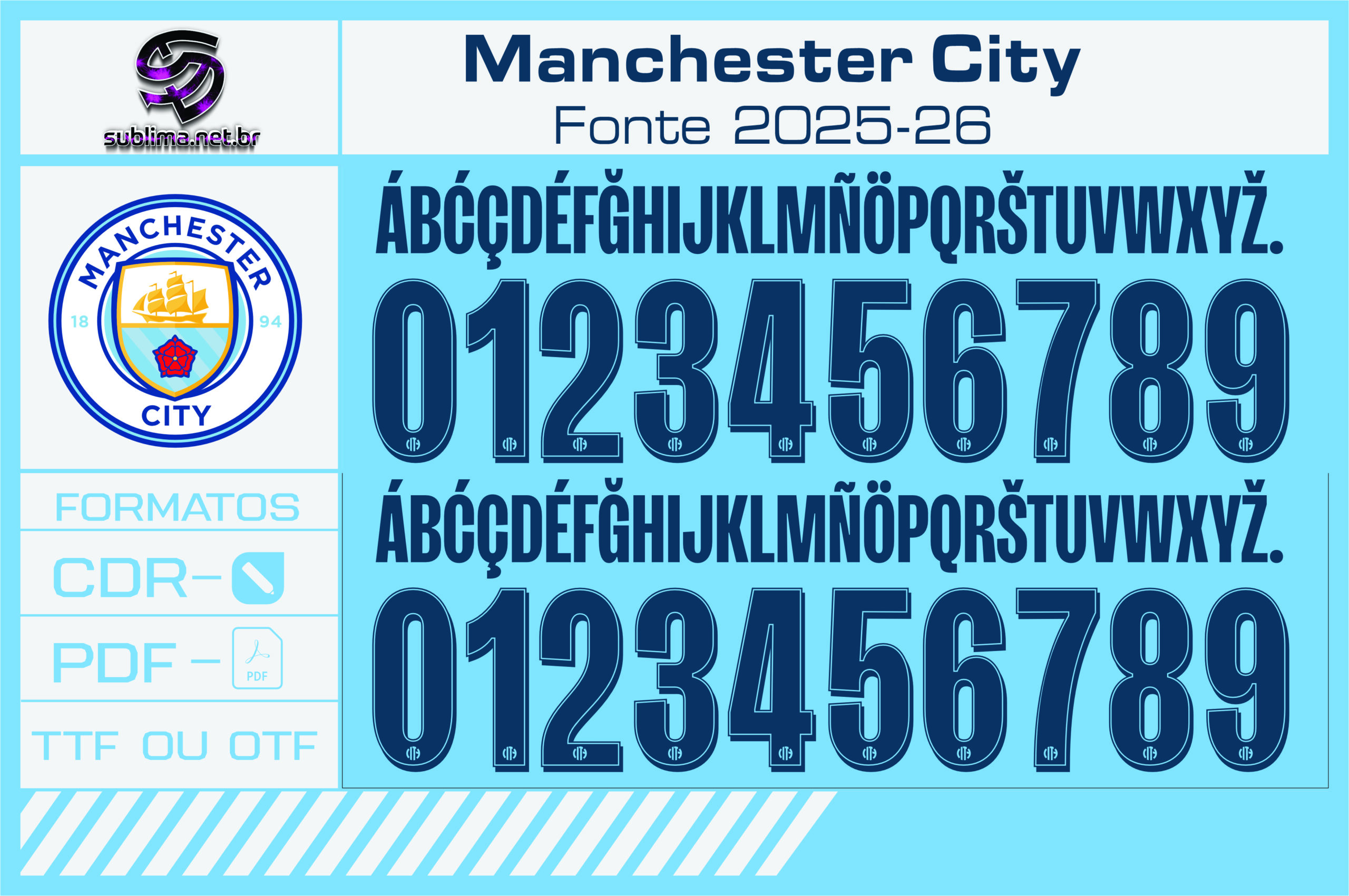 Fonte Manchester City 25-26