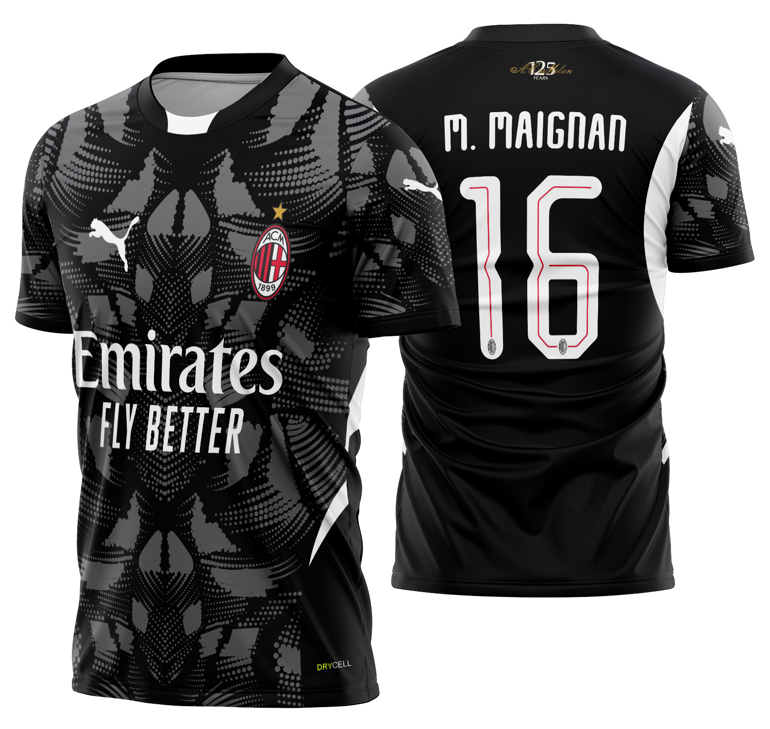 Arte vetor camisa Milan goleiro 2024-25