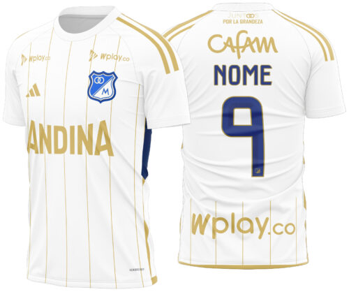 Arte vetor camisa Millonarios Visita 2025