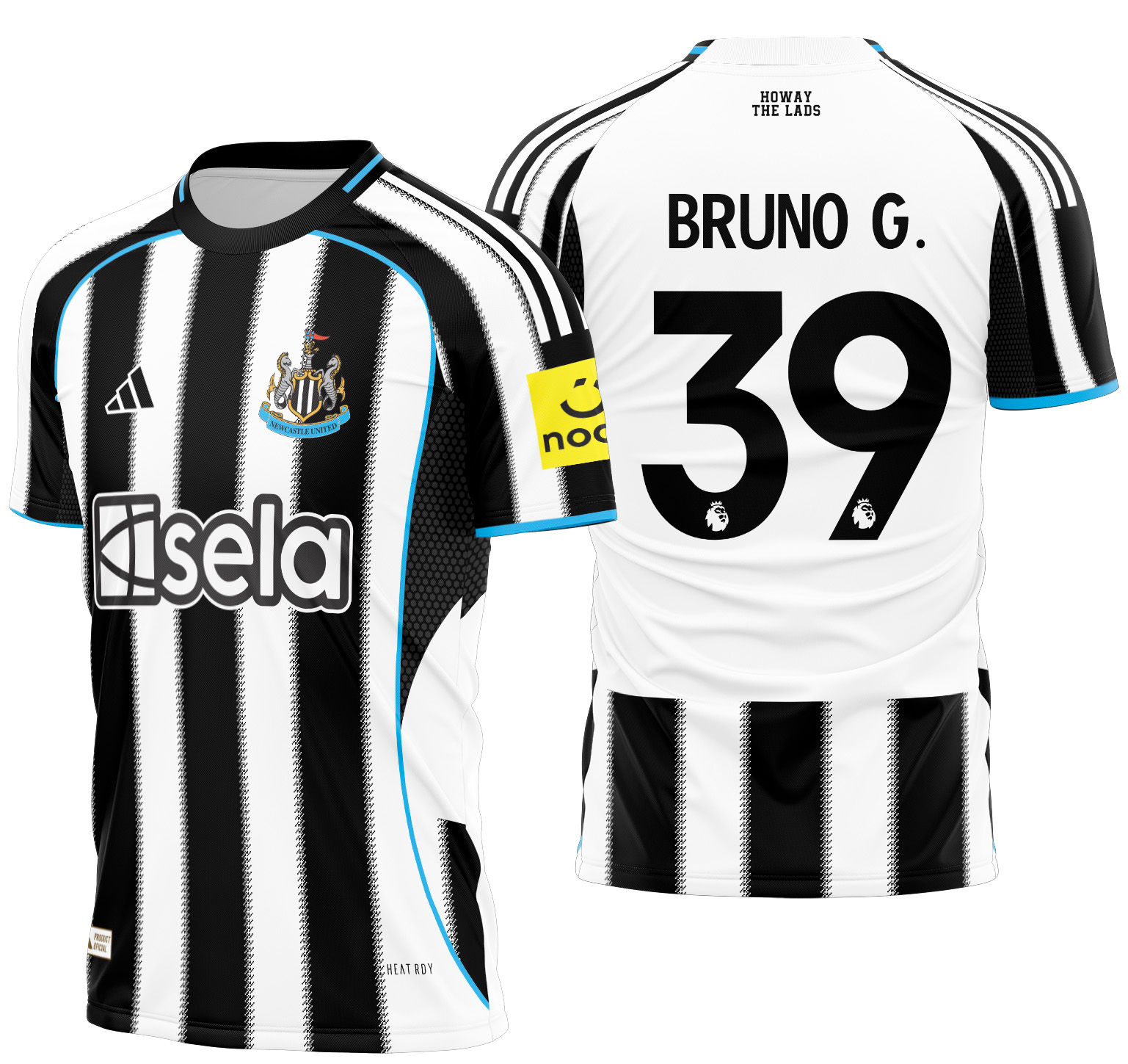 Arte Vetor Camisa Newcastle Local 2025-2026
