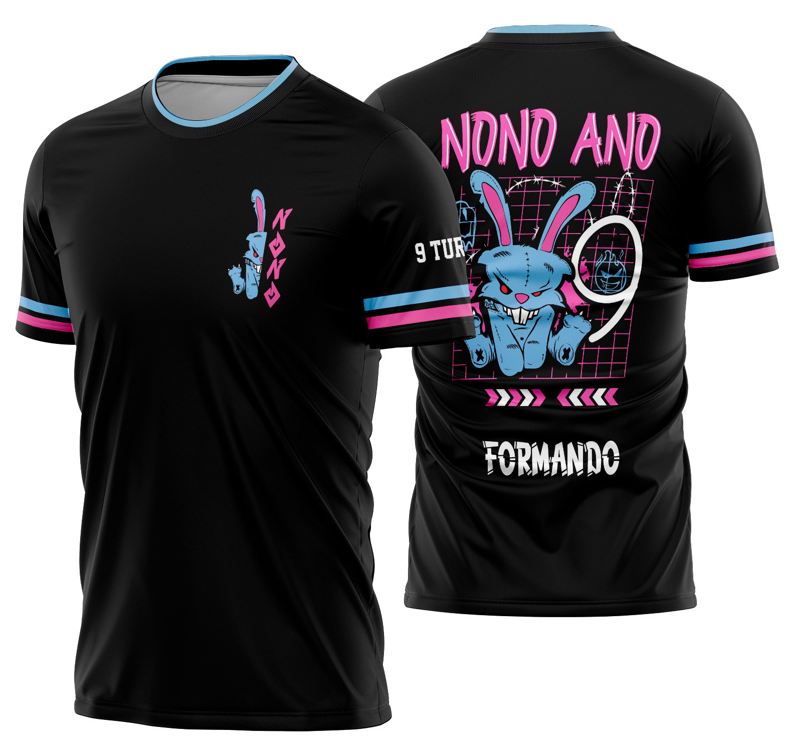 Arte vetor camisa Nono Ano Coelho Mod-174