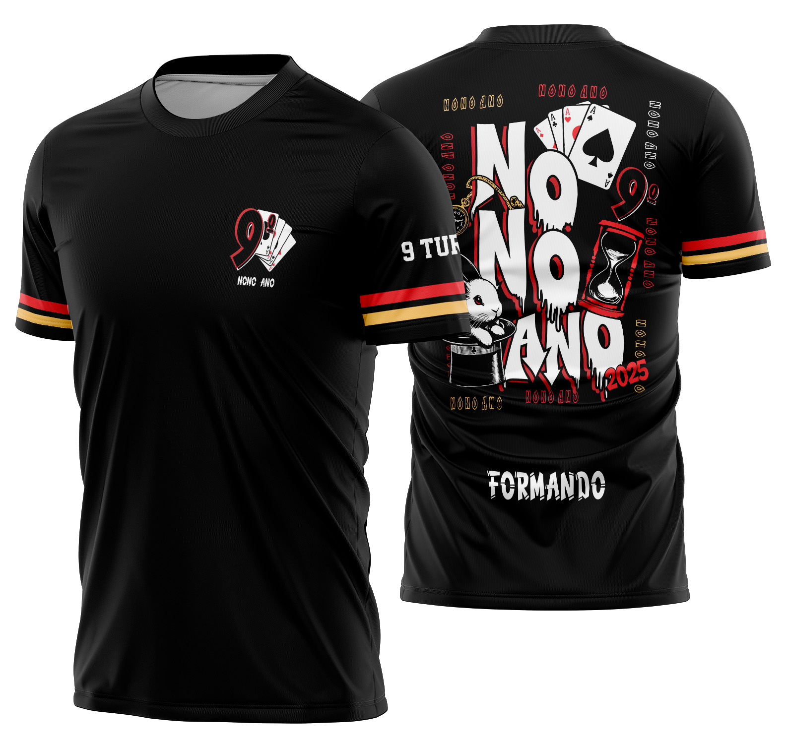 Arte vetor camisa Nono Ano Coelho na Cartola Mod-239