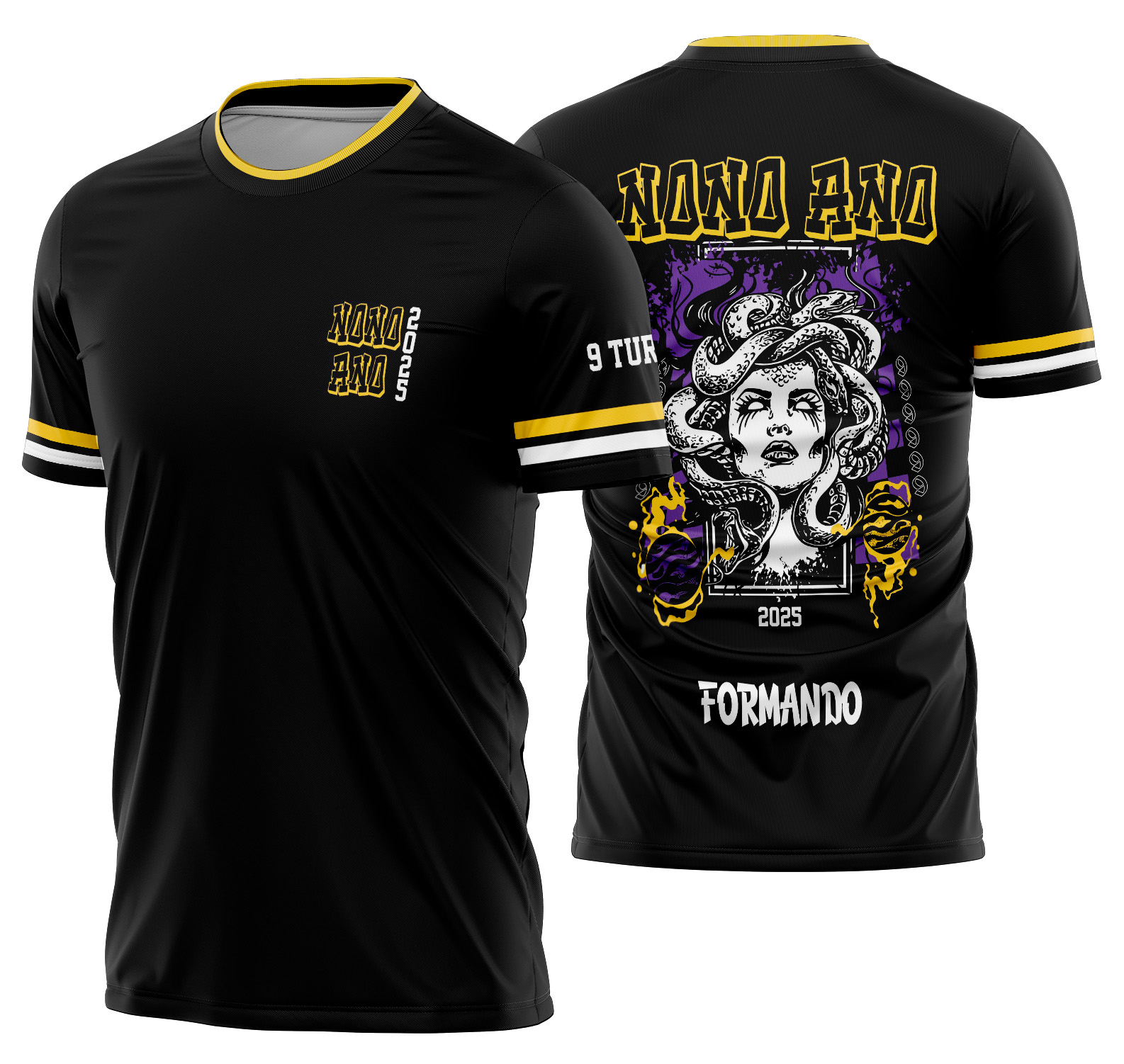 Arte vetor camisa Nono Ano Medusa Mod-175