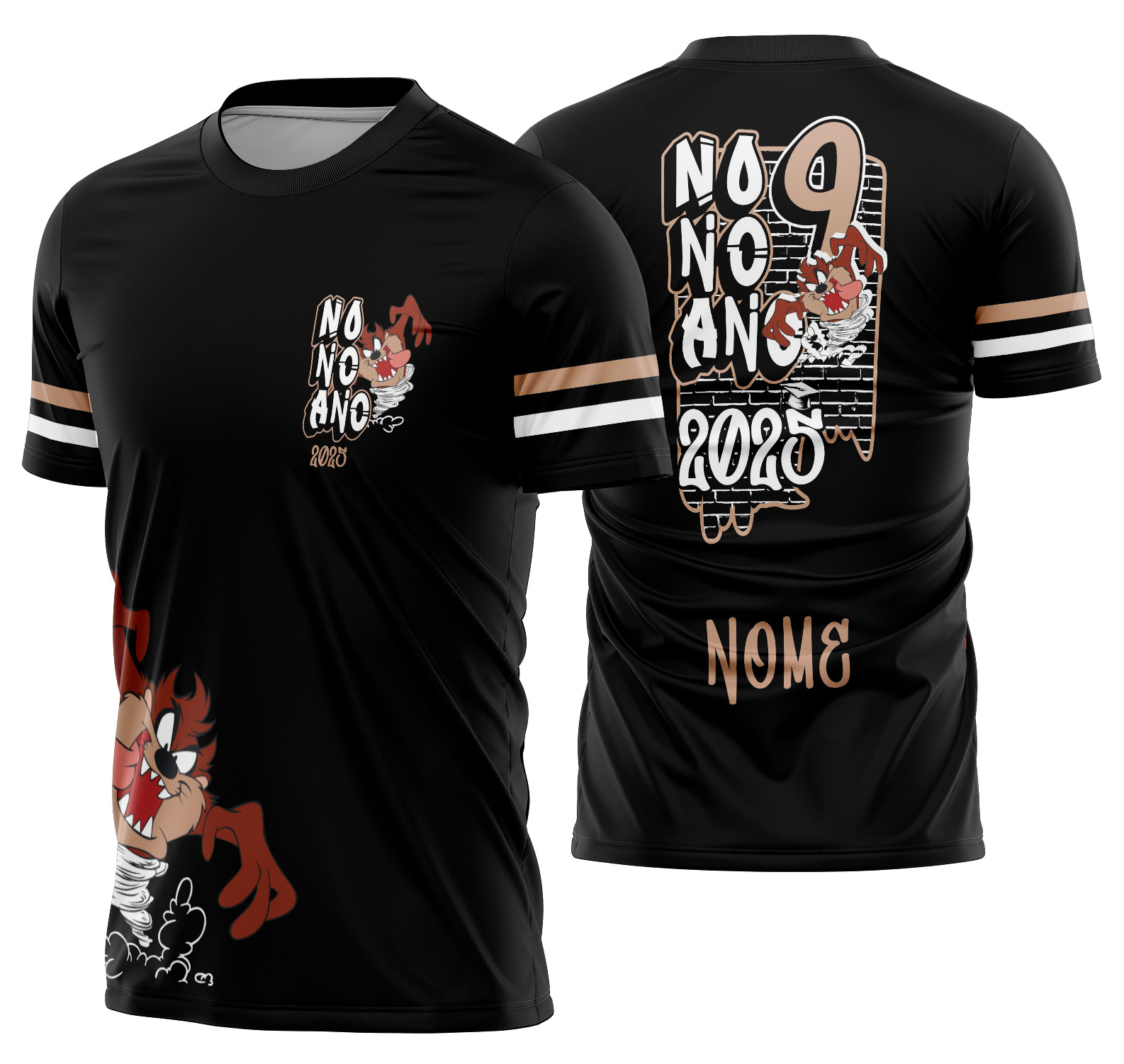 Arte Vetor Camisa Nono ano graffite taz mania Mod-251