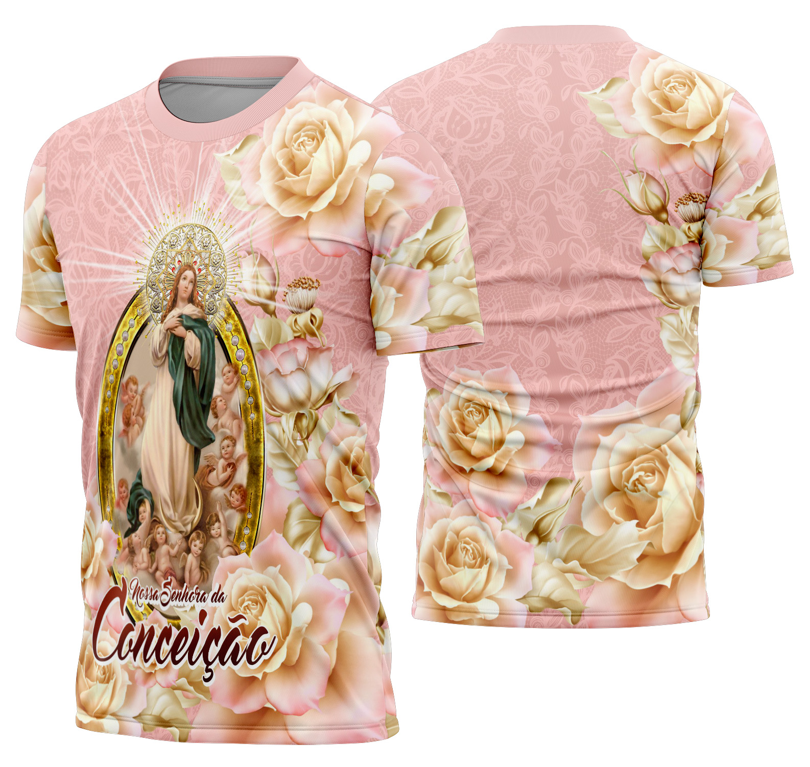 Arte estampa camisa Nossa Senhora da Conceição