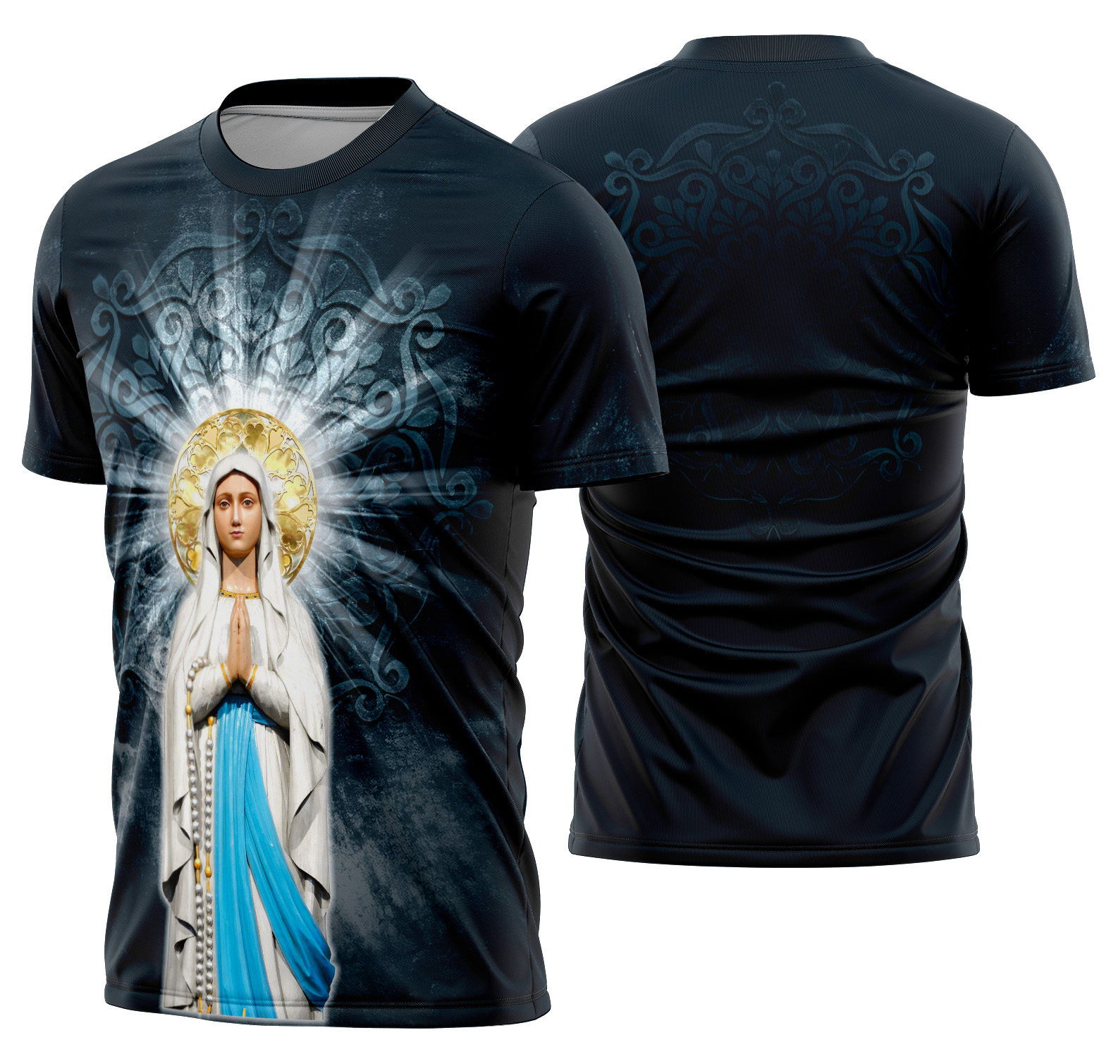 Arte estampa camisa Nossa Senhora de Lourdes