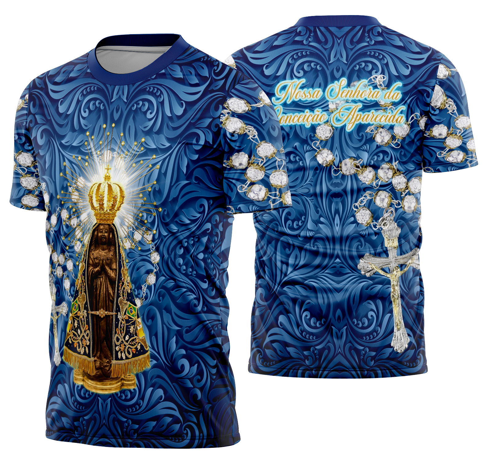 Arte estampa camisa Nossa senhora aparecida