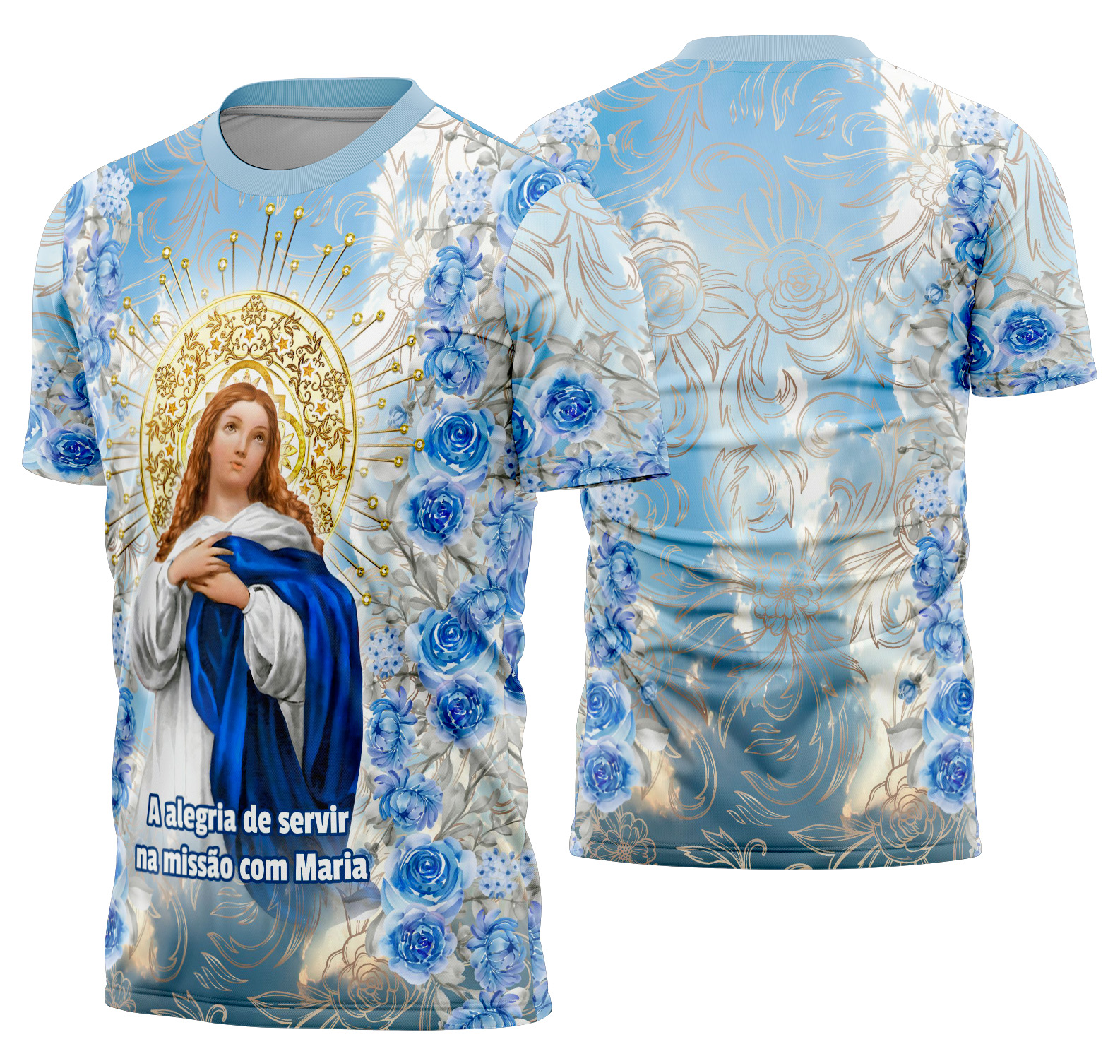Arte estampa camisa Nossa senhora da conceição 2