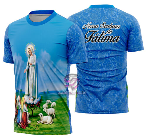 Arte estampa camisa Nossa Senhora de Fatima