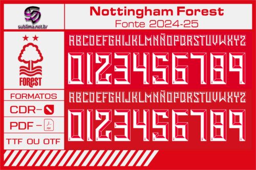 Fonte Nottingham Forest Home 24-25