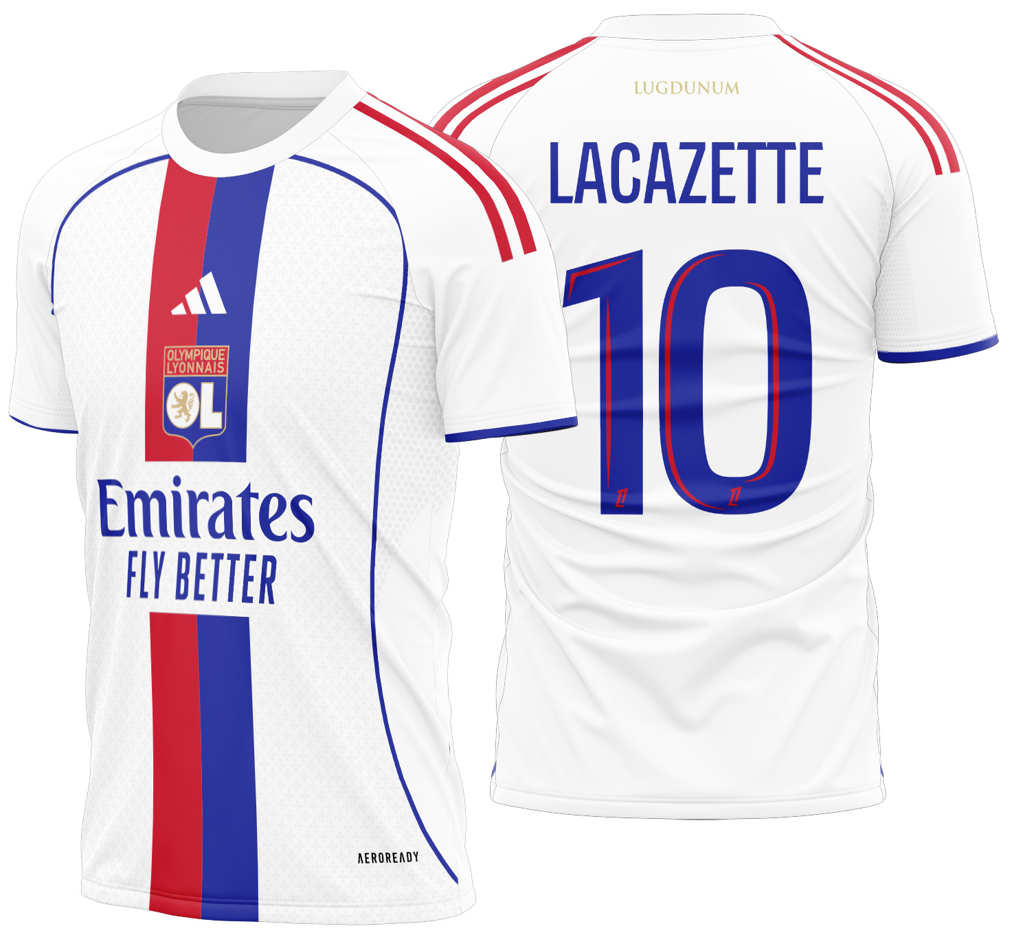 Arte Vetor Camisa Olympique Lyon Local 2025-2026
