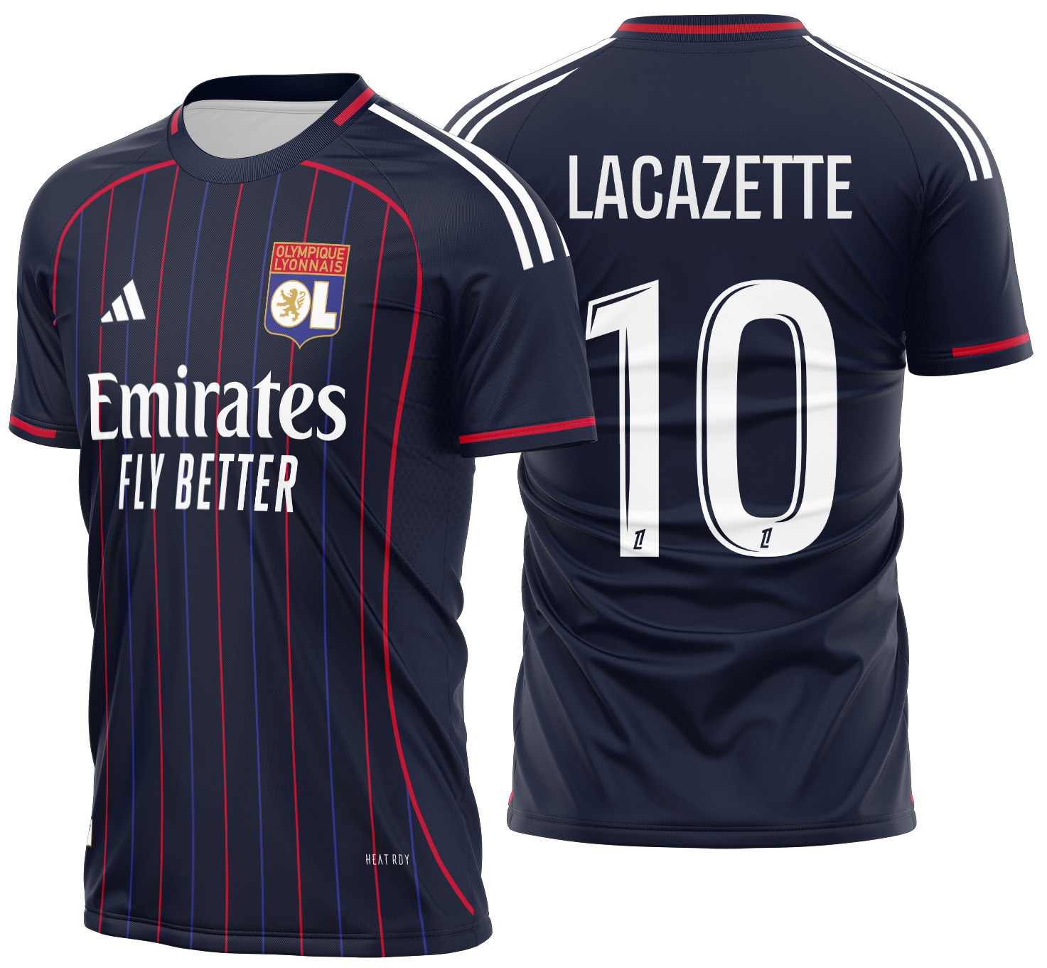 Arte Vetor Camisa Olympique Lyon Visita 2025-2026