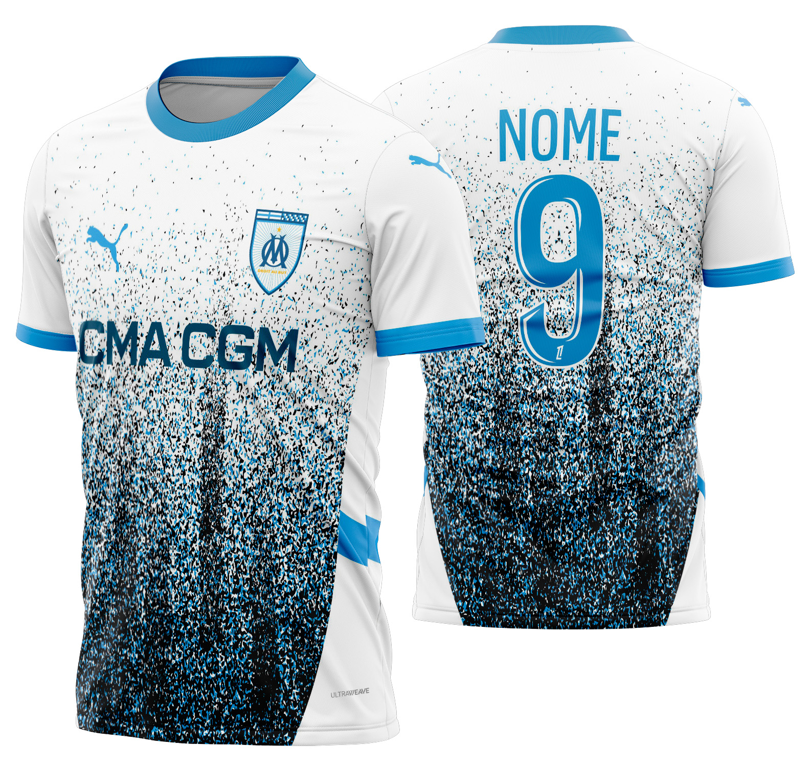 Arte Vetor Camisa Olympique Marsella Concept 2025