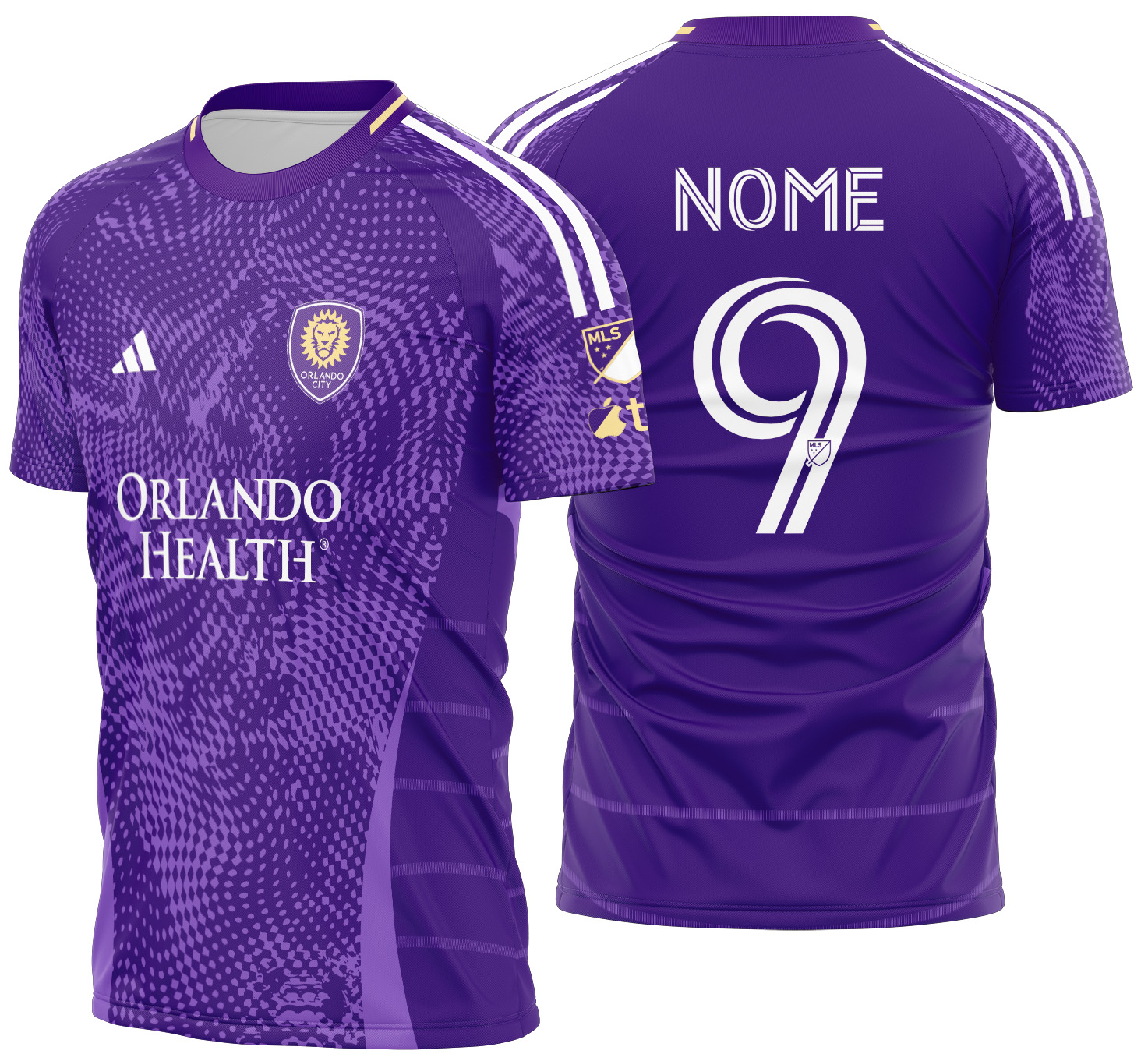 Arte Vetor Camisa Orlando City SC Local 2025-26