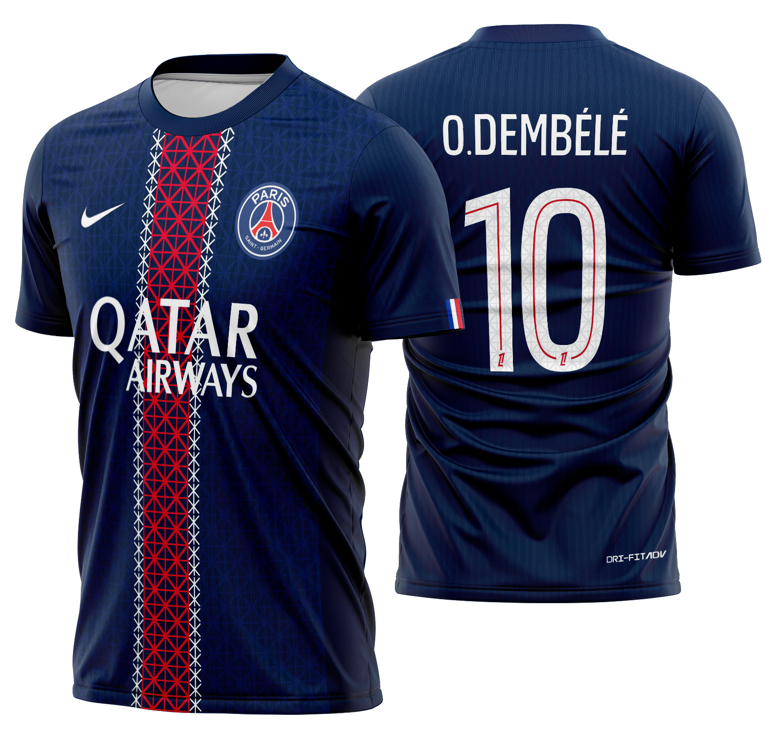 Arte Vetor Camisa PSG Local 2025-2026