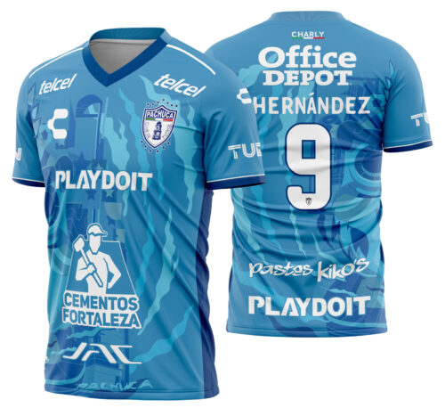 Arte vetor camisa Pachuca Alternativa 2024-2025