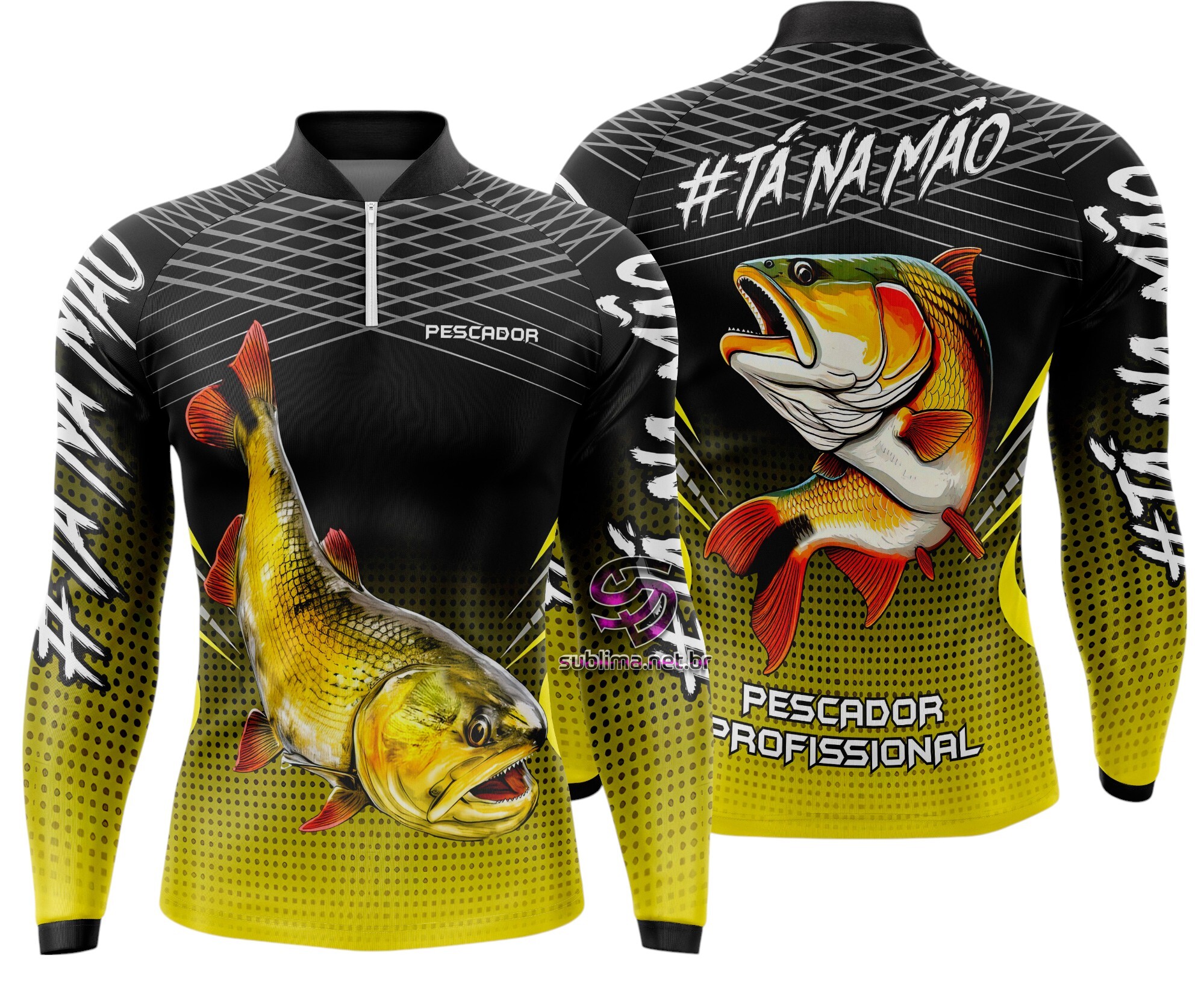 Arte estampa camisa Pesca-Mod-0069