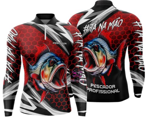 Arte estampa camisa Pesca-Mod-0070