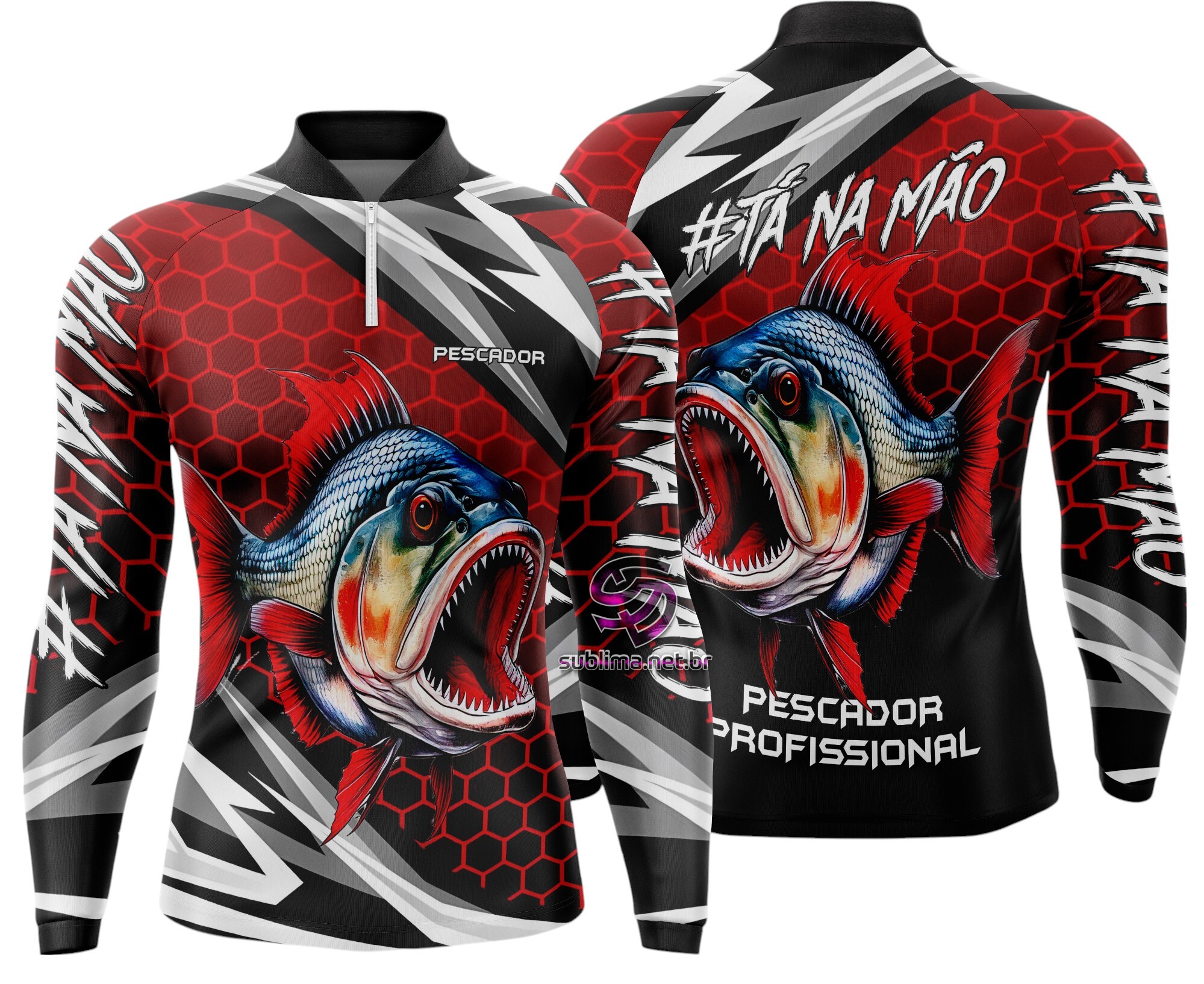 Arte estampa camisa Pesca-Mod-0070