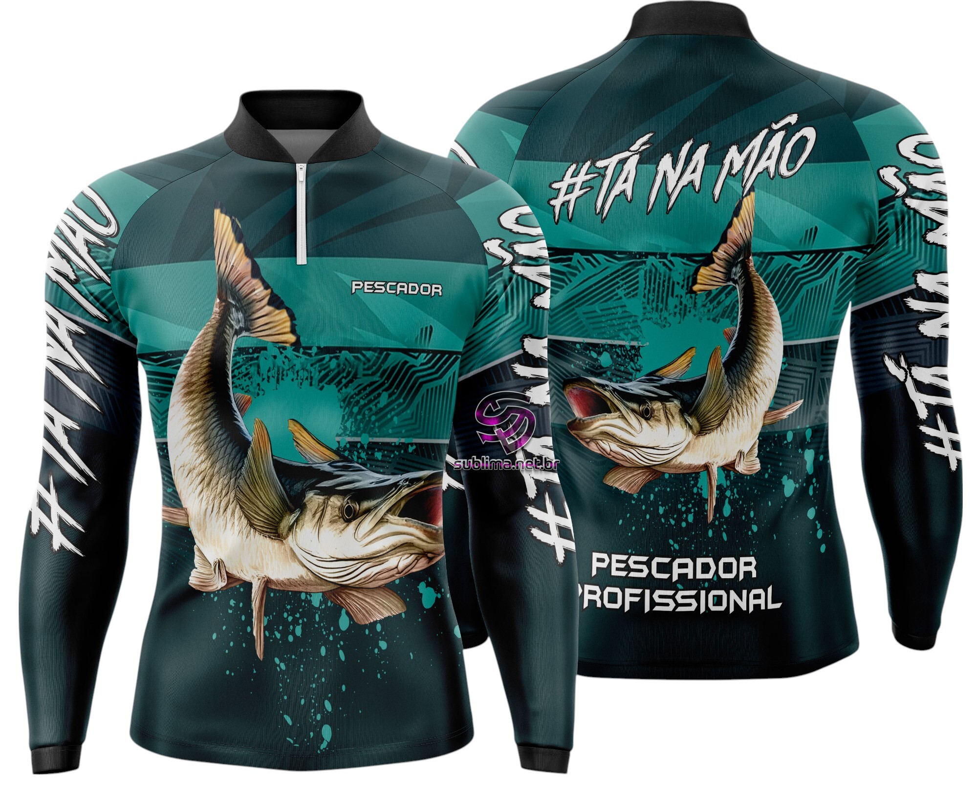 Arte Vetor Camisa Pesca-Mod-0129