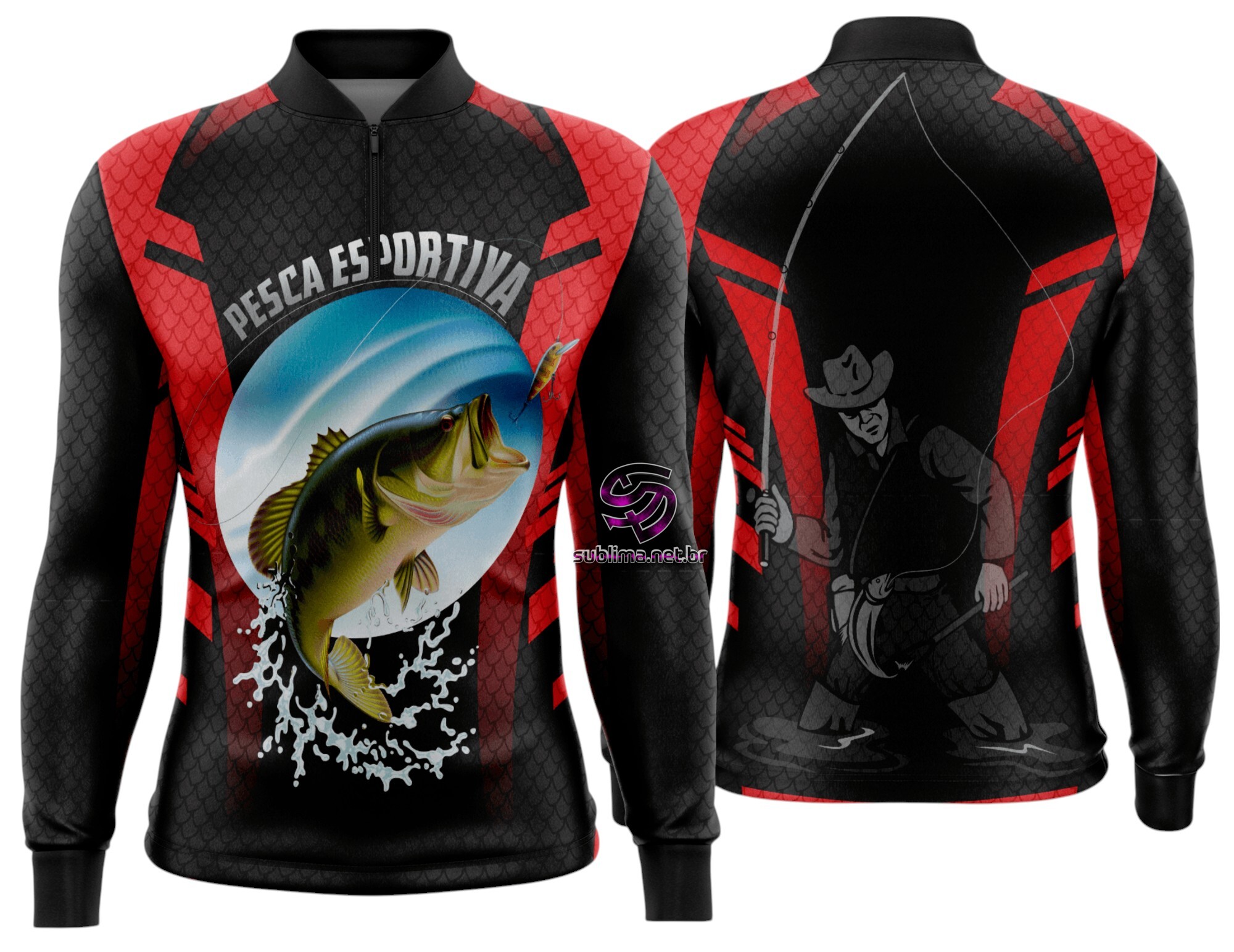 Arte Vetor Camisa Pesca-Mod-0175