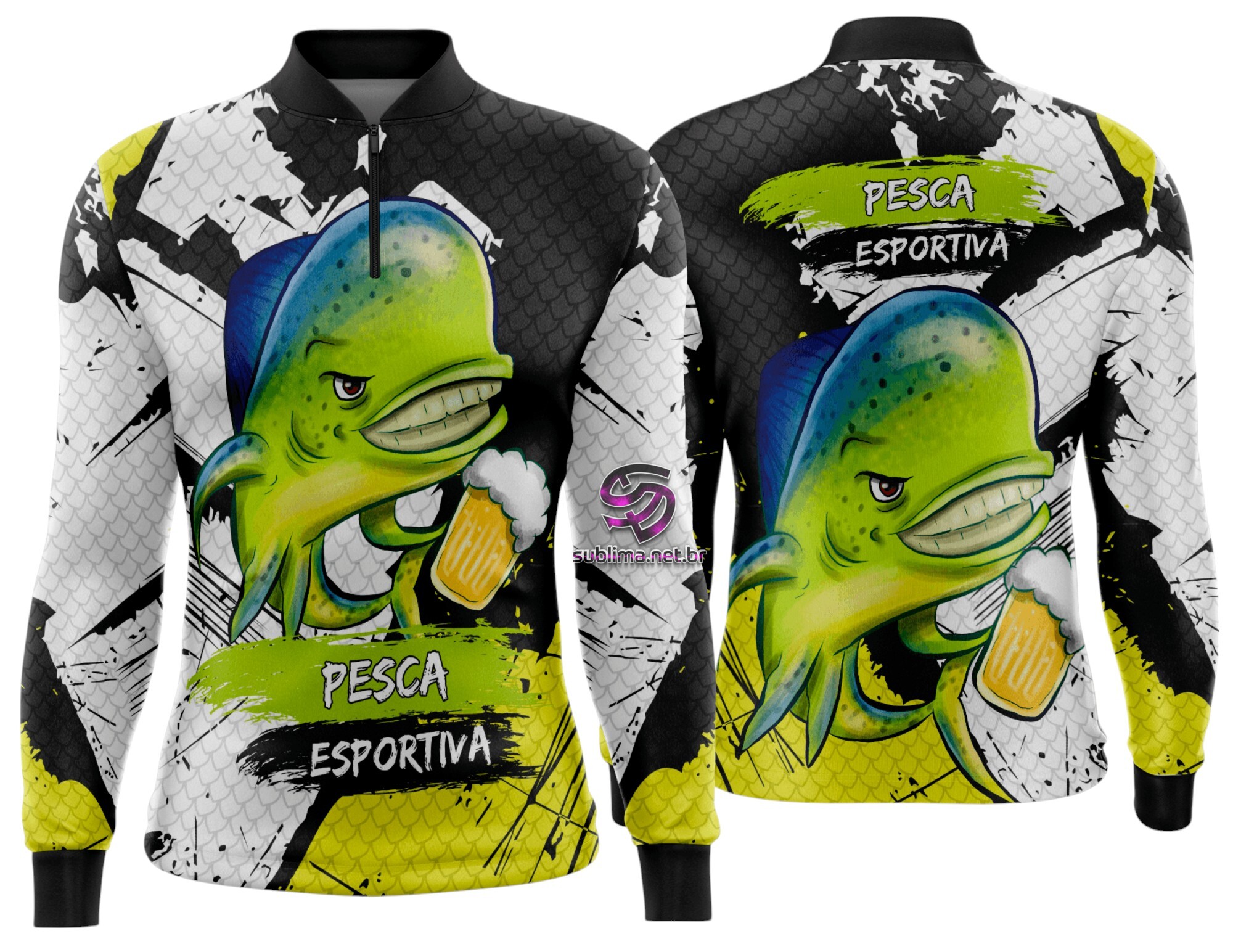 Arte vetor camisa Pesca-Mod-0191