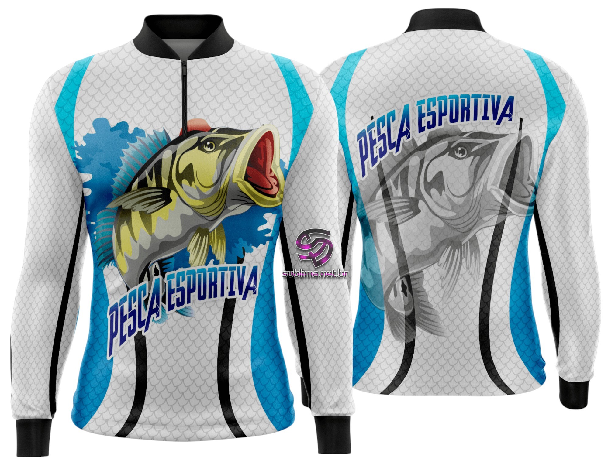 Arte estampa camisa Pesca-Mod-0194