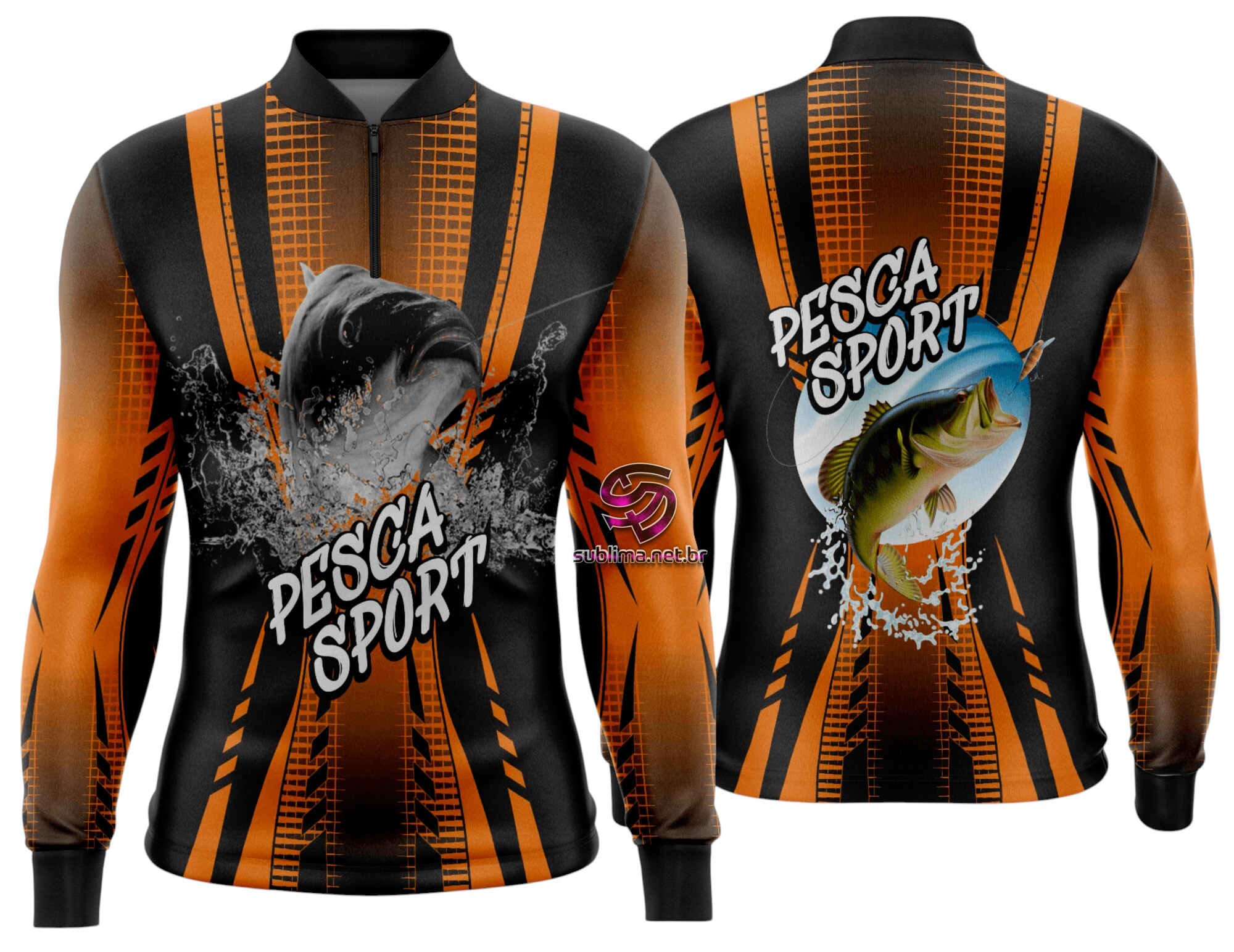 Arte estampa camisa Pesca-Mod-0195