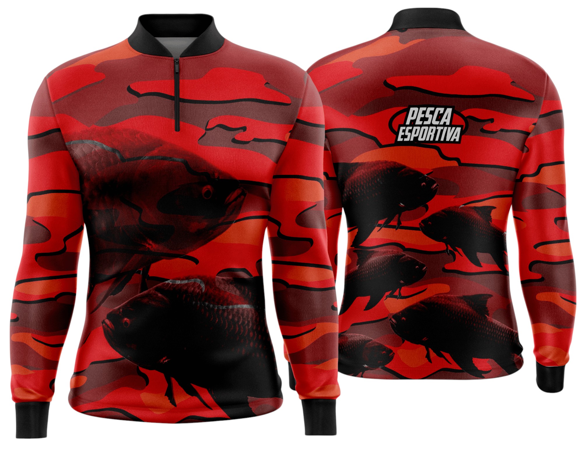 Arte estampa camisa Pesca-Mod-0229