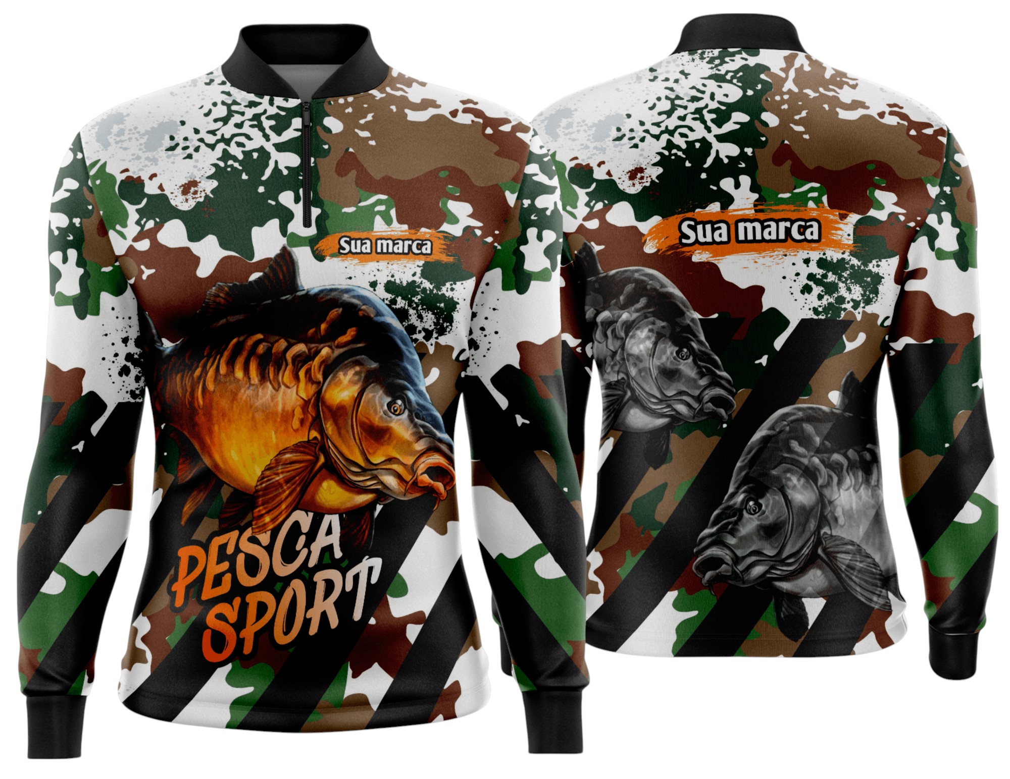 Arte estampa camisa Pesca-Mod-0232