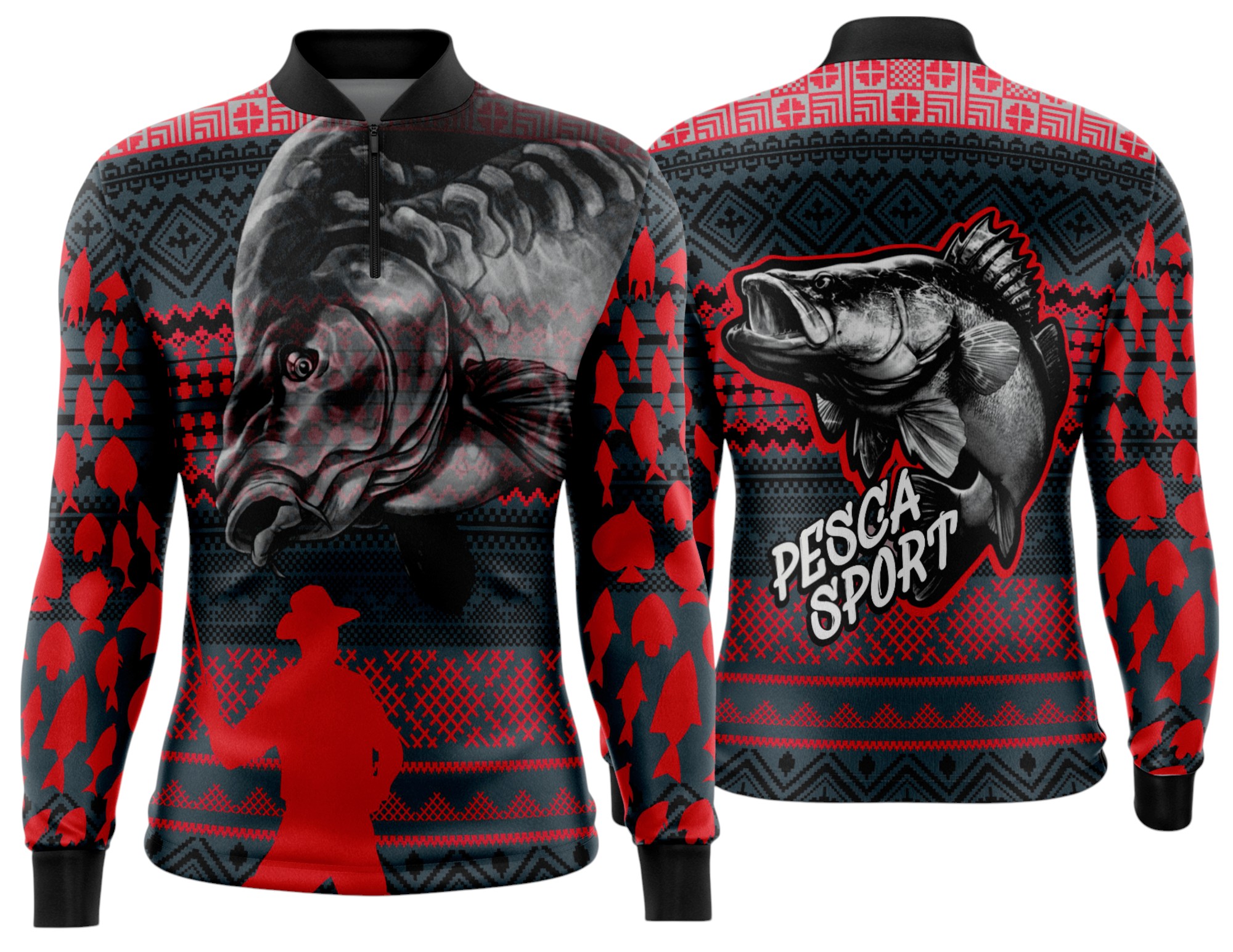 Arte estampa camisa Pesca-Mod-0234