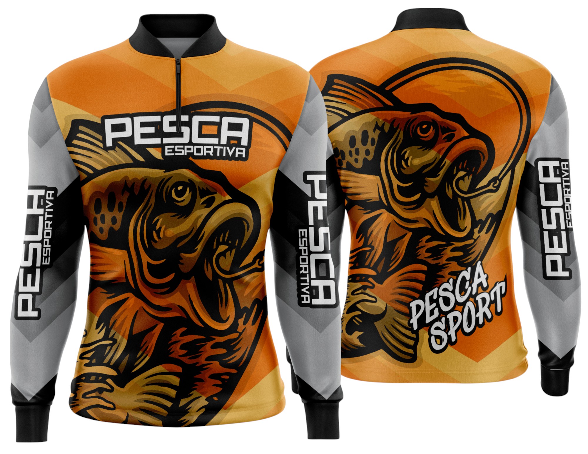 Arte estampa camisa Pesca-Mod-0235