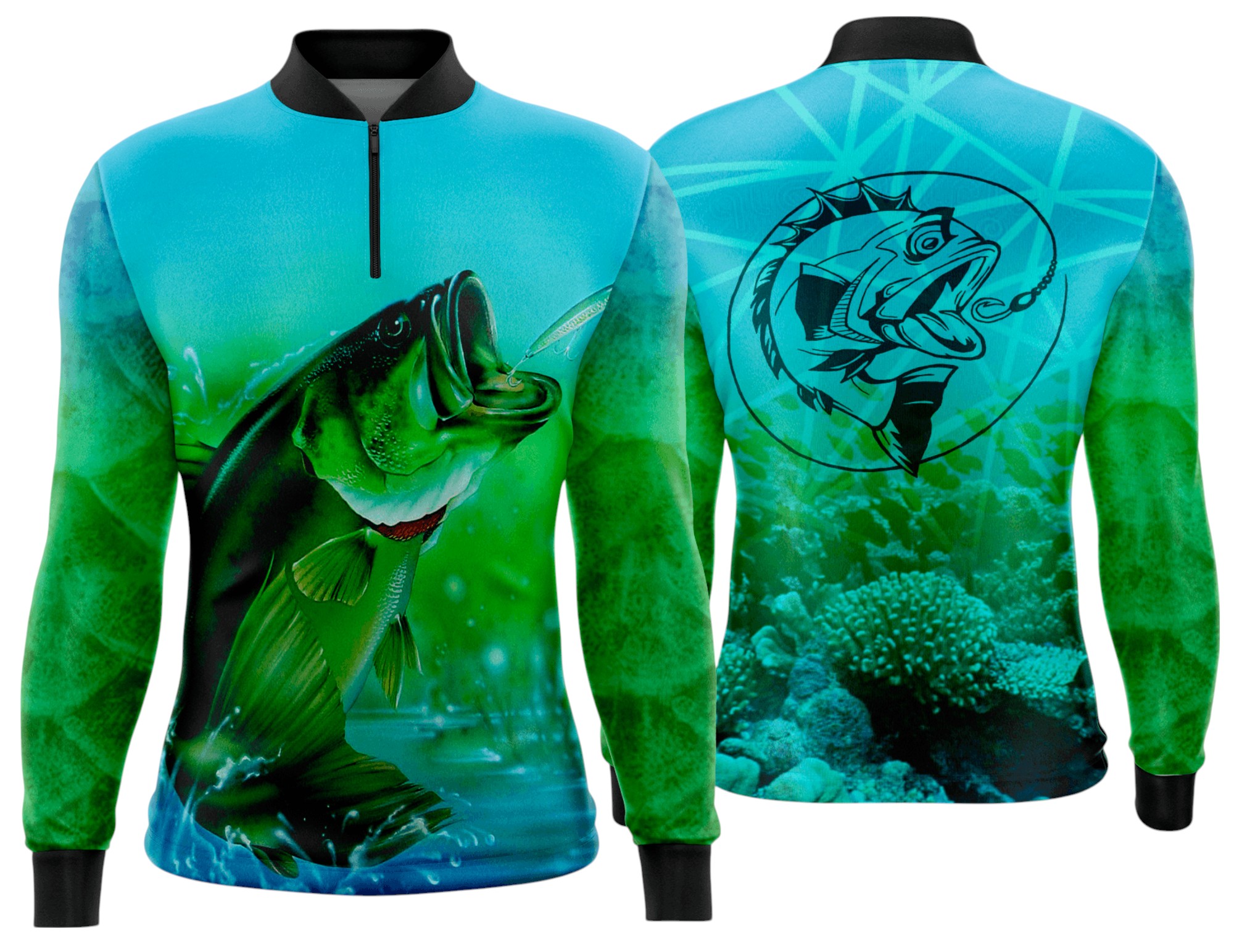 Arte estampa camisa Pesca-Mod-0251