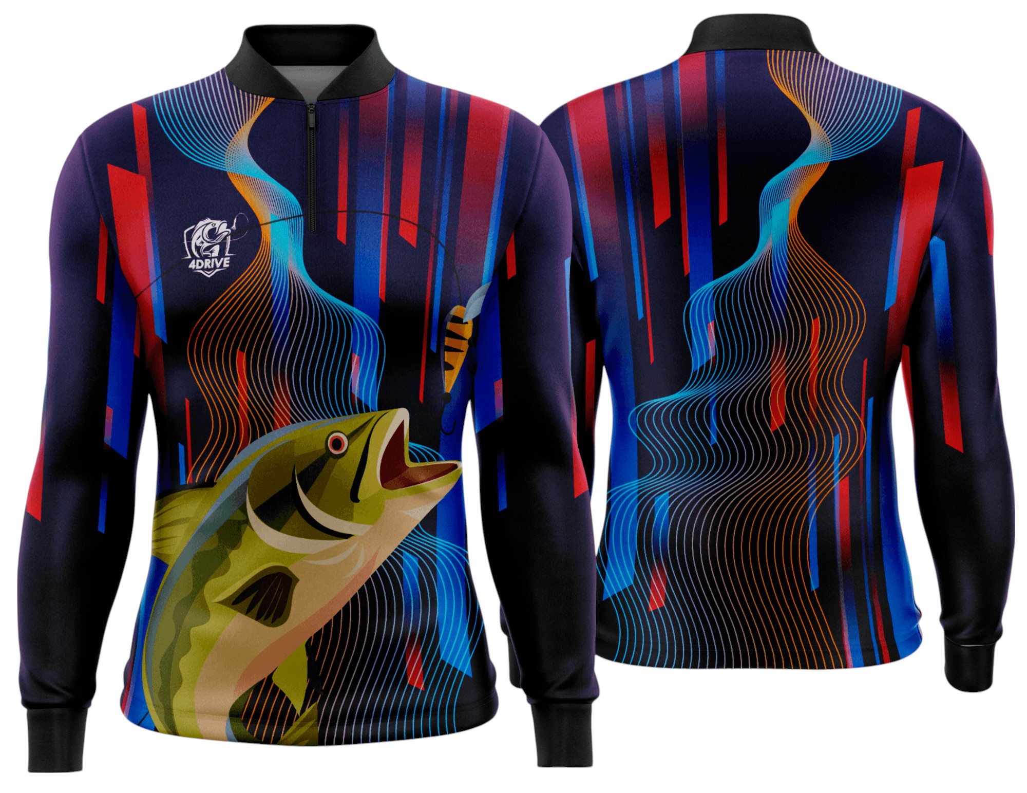 Arte estampa camisa Pesca-Mod-0252