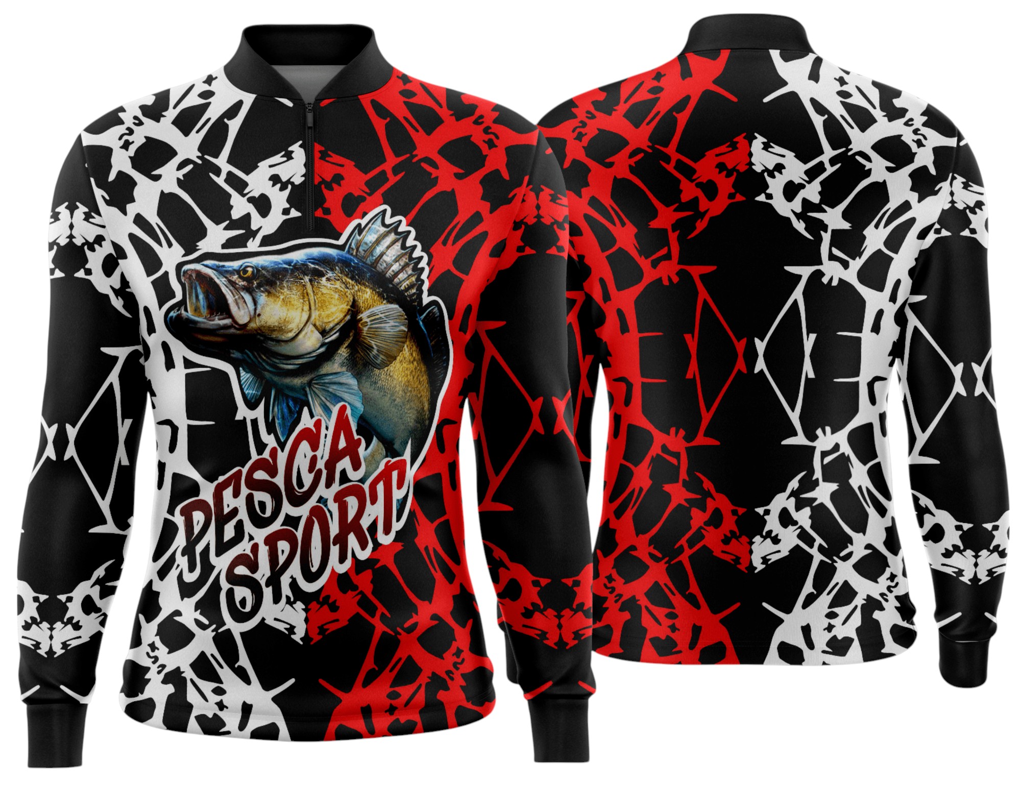 Arte estampa camisa Pesca-Mod-0254