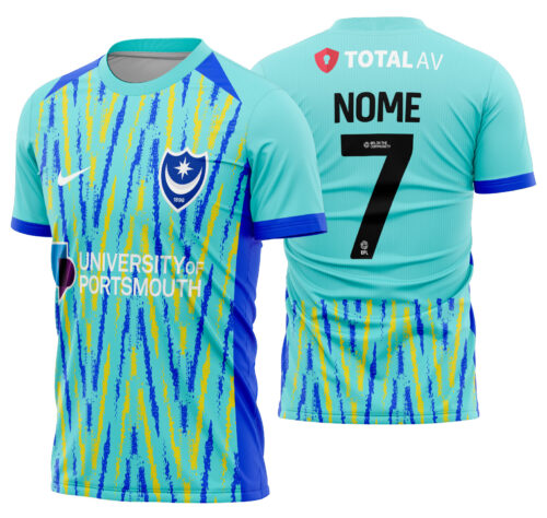 Arte vetor camisa Portsmouth FC Alternativa 2024-2025