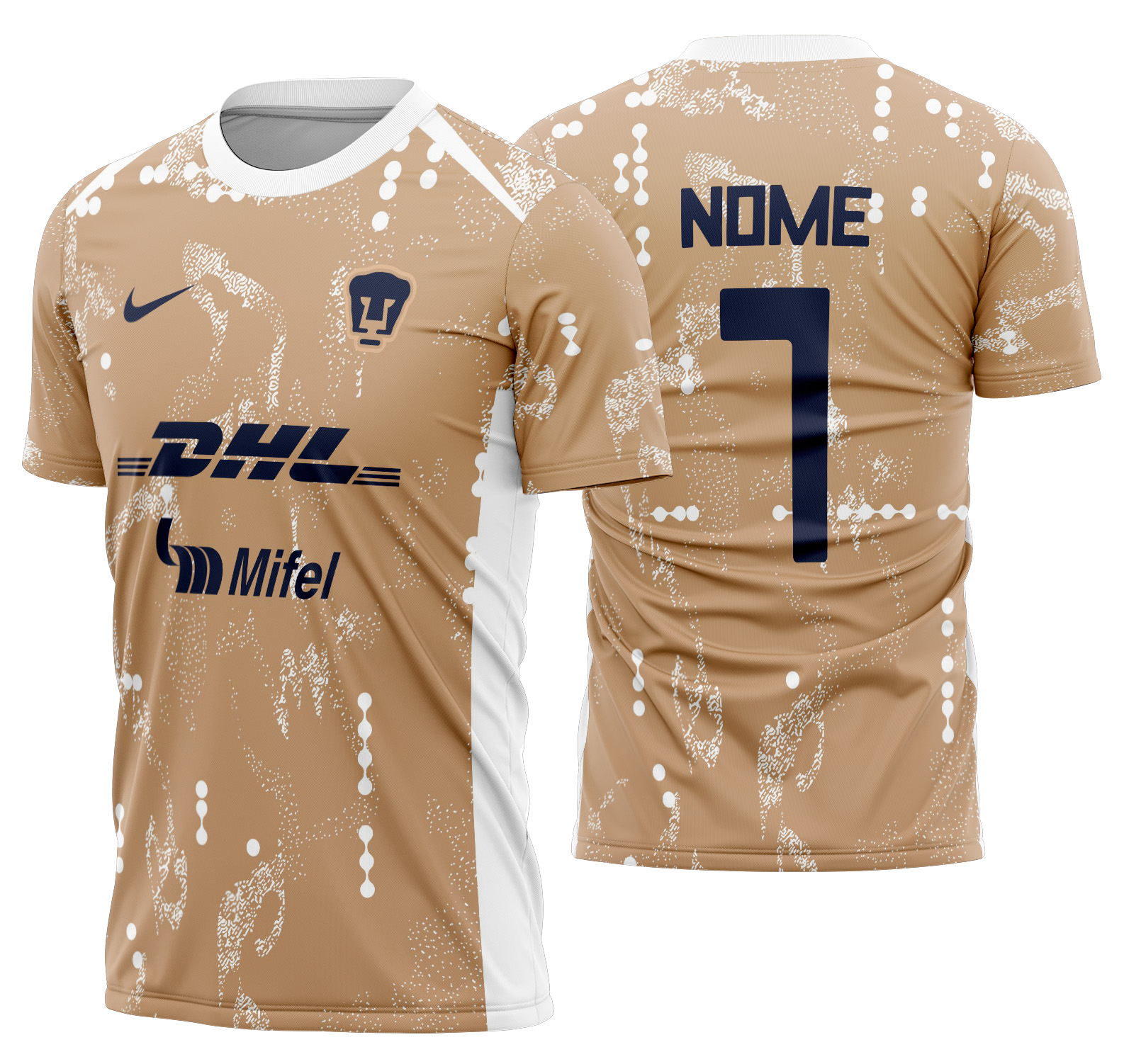 Arte vetor camisa Pumas UNAM Pré-jogo 2024-2025