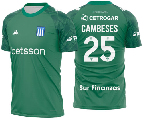 Arte vetor camisa Racing Club Goleiro 2025
