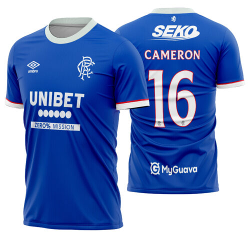 Arte Vetor Camisa Rangers FC Local 2025-2026