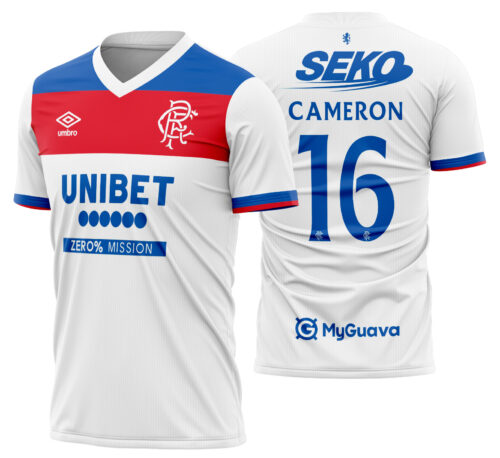 Arte Vetor Camisa Rangers FC Visita 2025-2026
