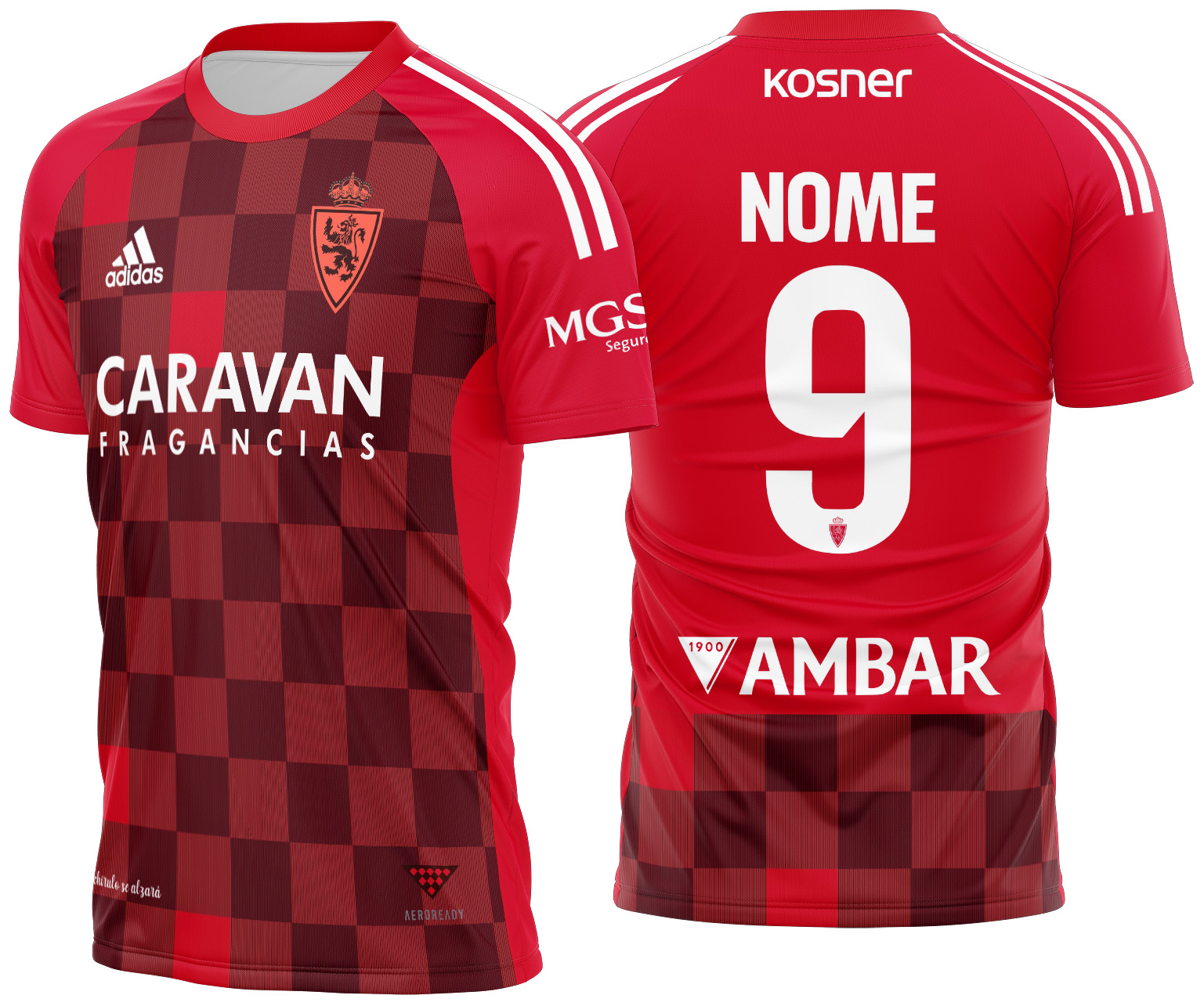 Arte vetor camisa Real Zaragoza Alternativa 2023-2024