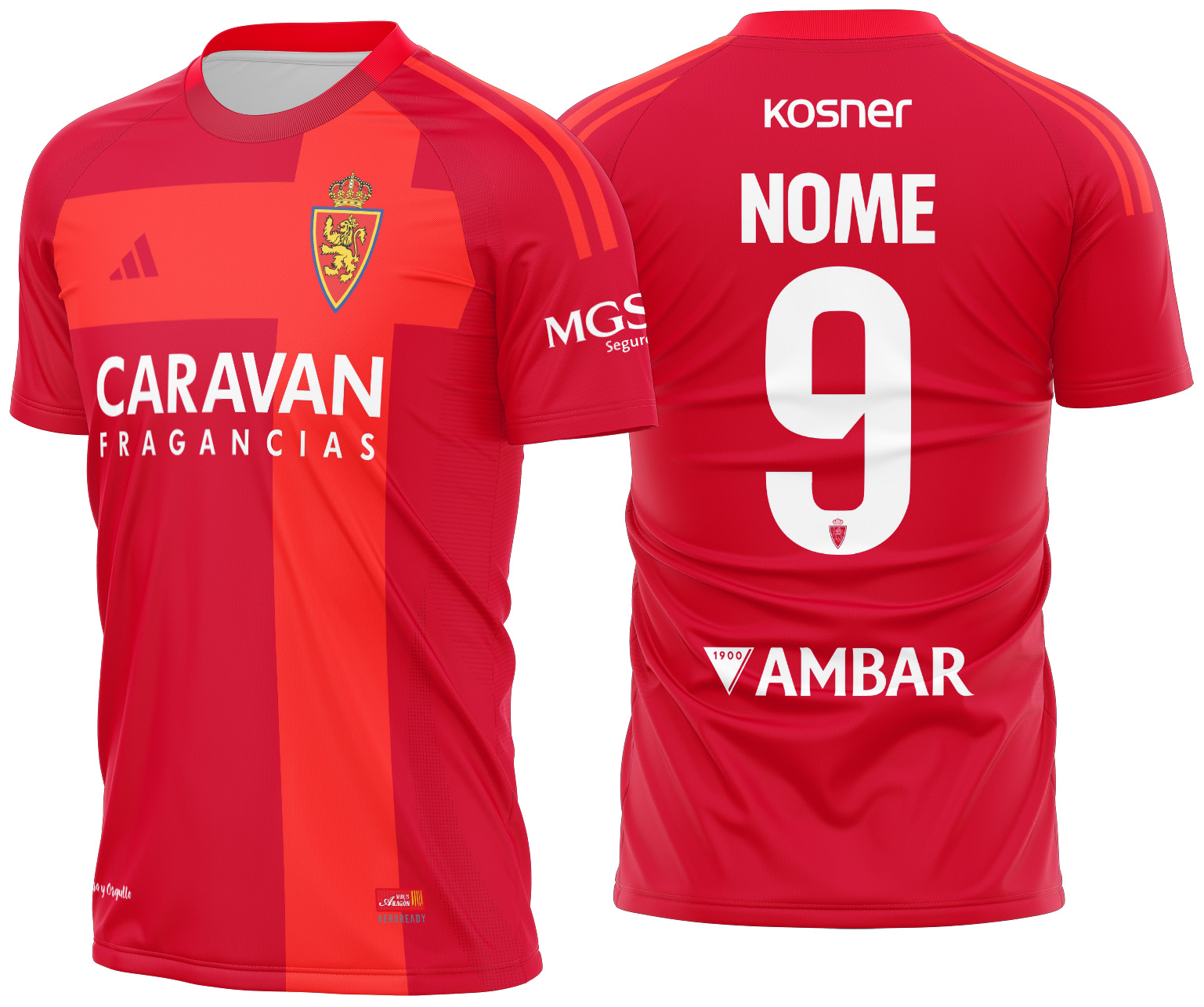 Arte vetor camisa Real Zaragoza Visita 2024-2025