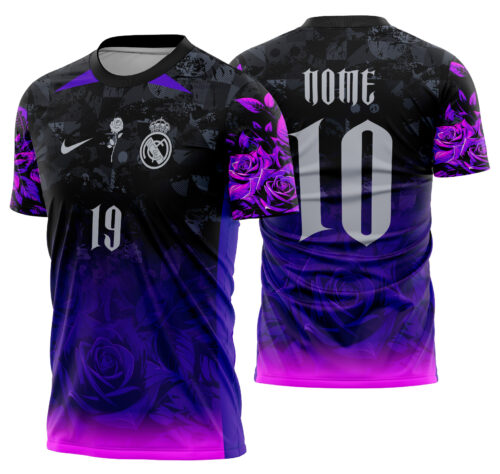 Arte Vetor Camisa Real  Madrid concept rosas 2025