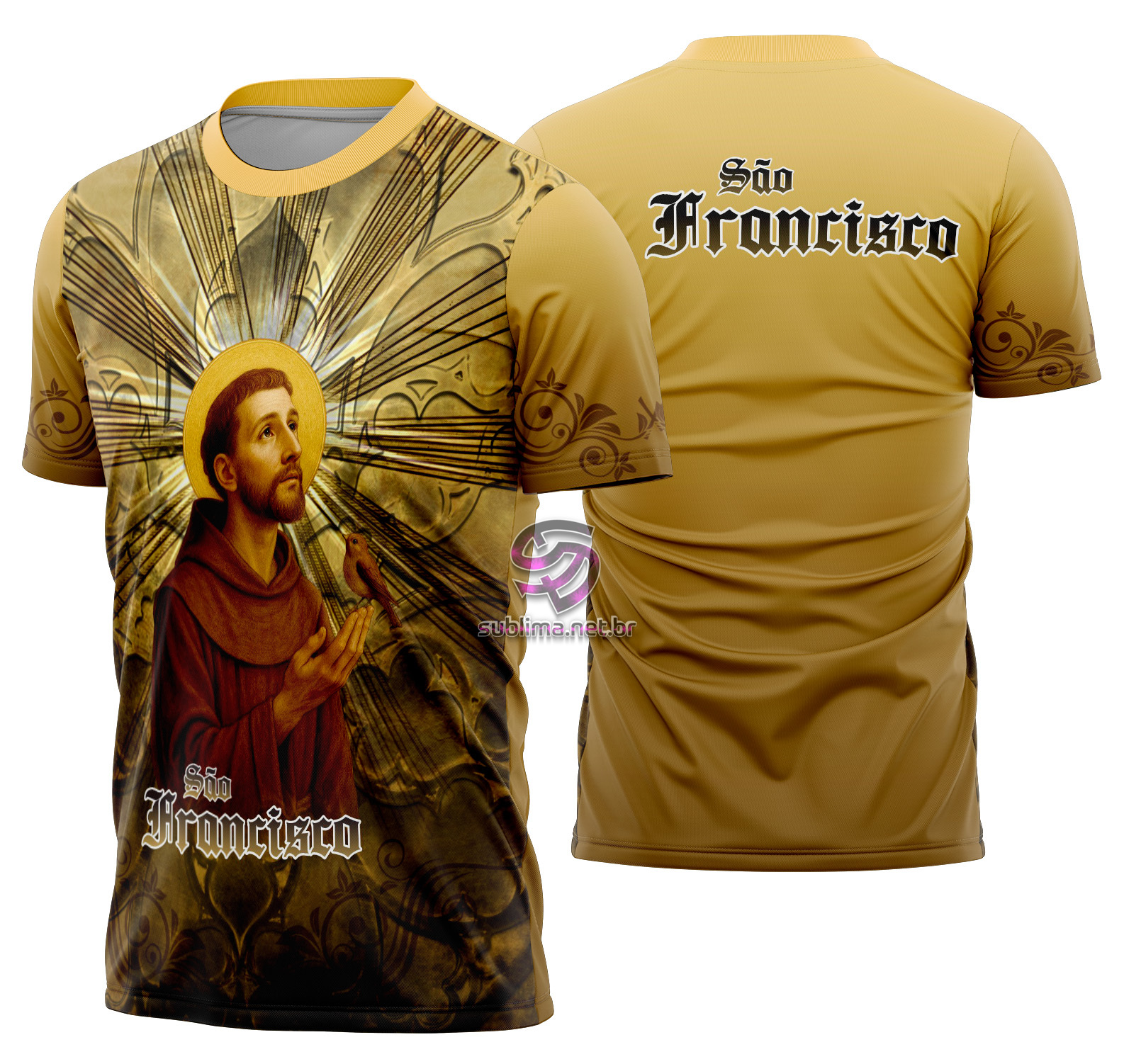 Arte estampa camisa São Francisco Mod-4