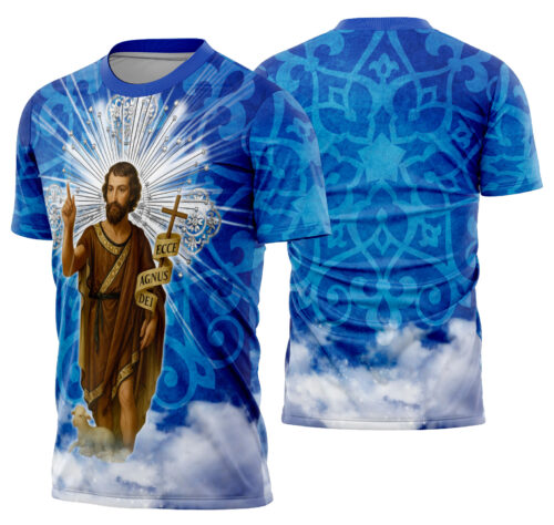 Arte estampa camisa São João Batista