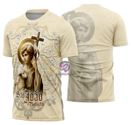Arte estampa camisa São João Batista