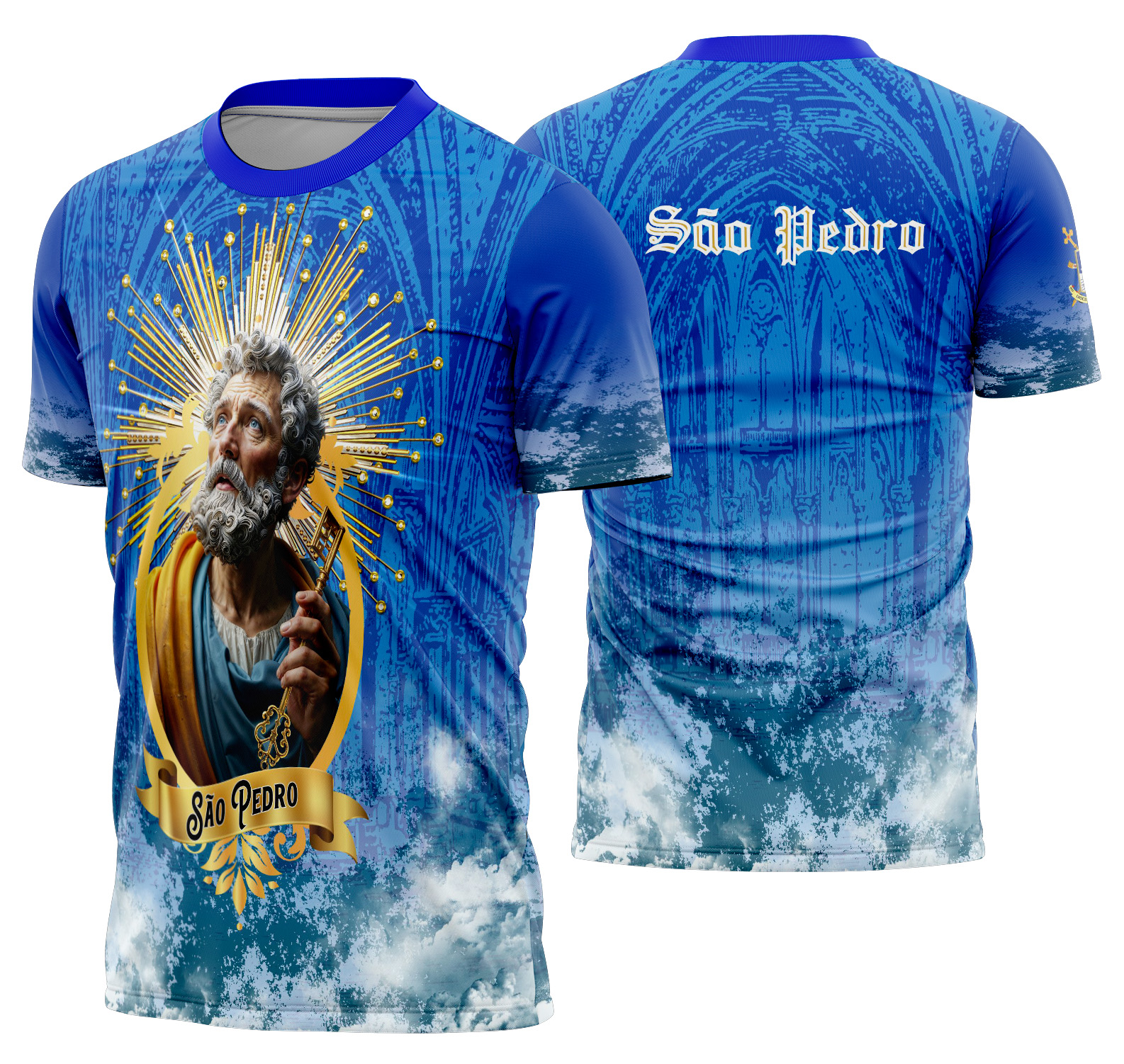 Arte estampa camisa São Pedro Mod-2
