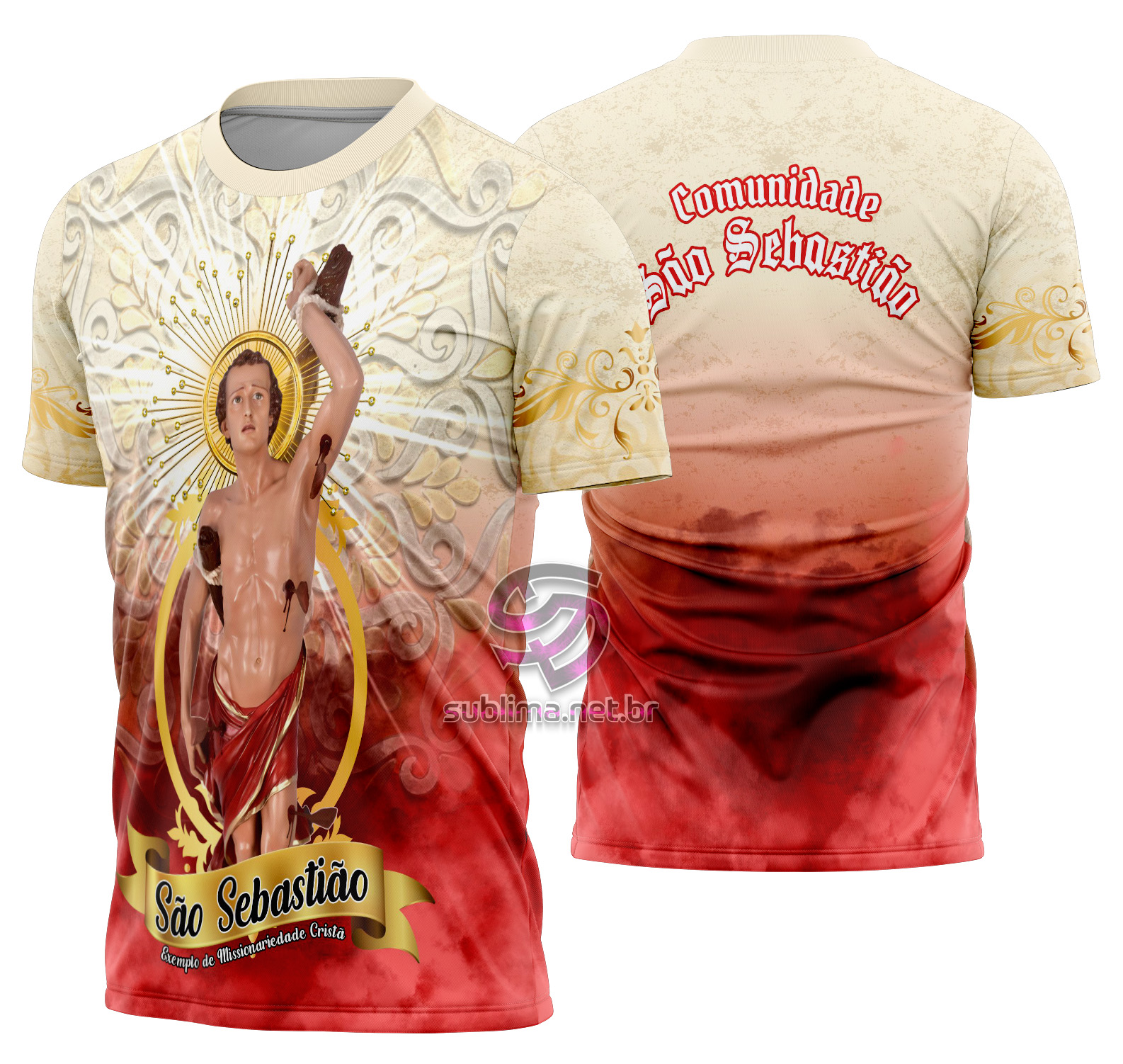 Arte vetor camisa São Sebastião 2025