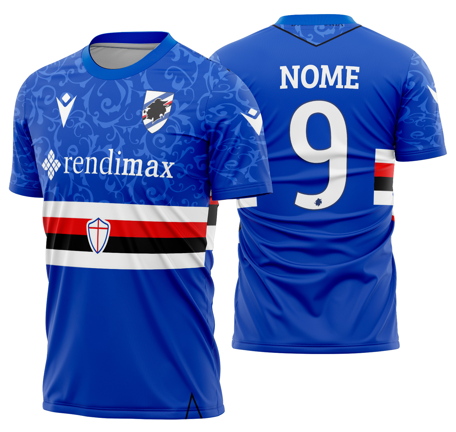 Arte vetor camisa Sampdoria Local 2024-2025